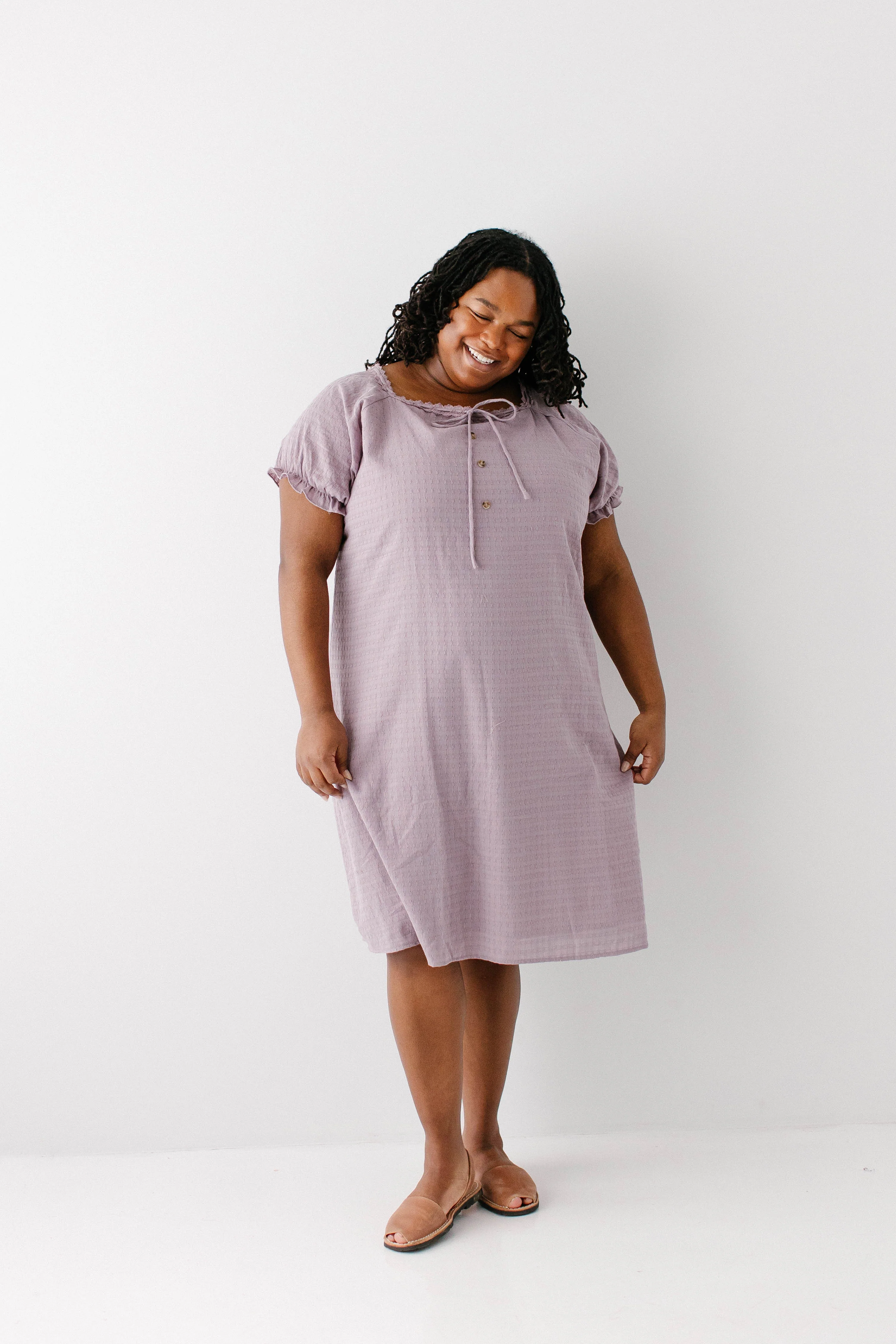 Jenna Lace Trim Peasant Dress - Image 15