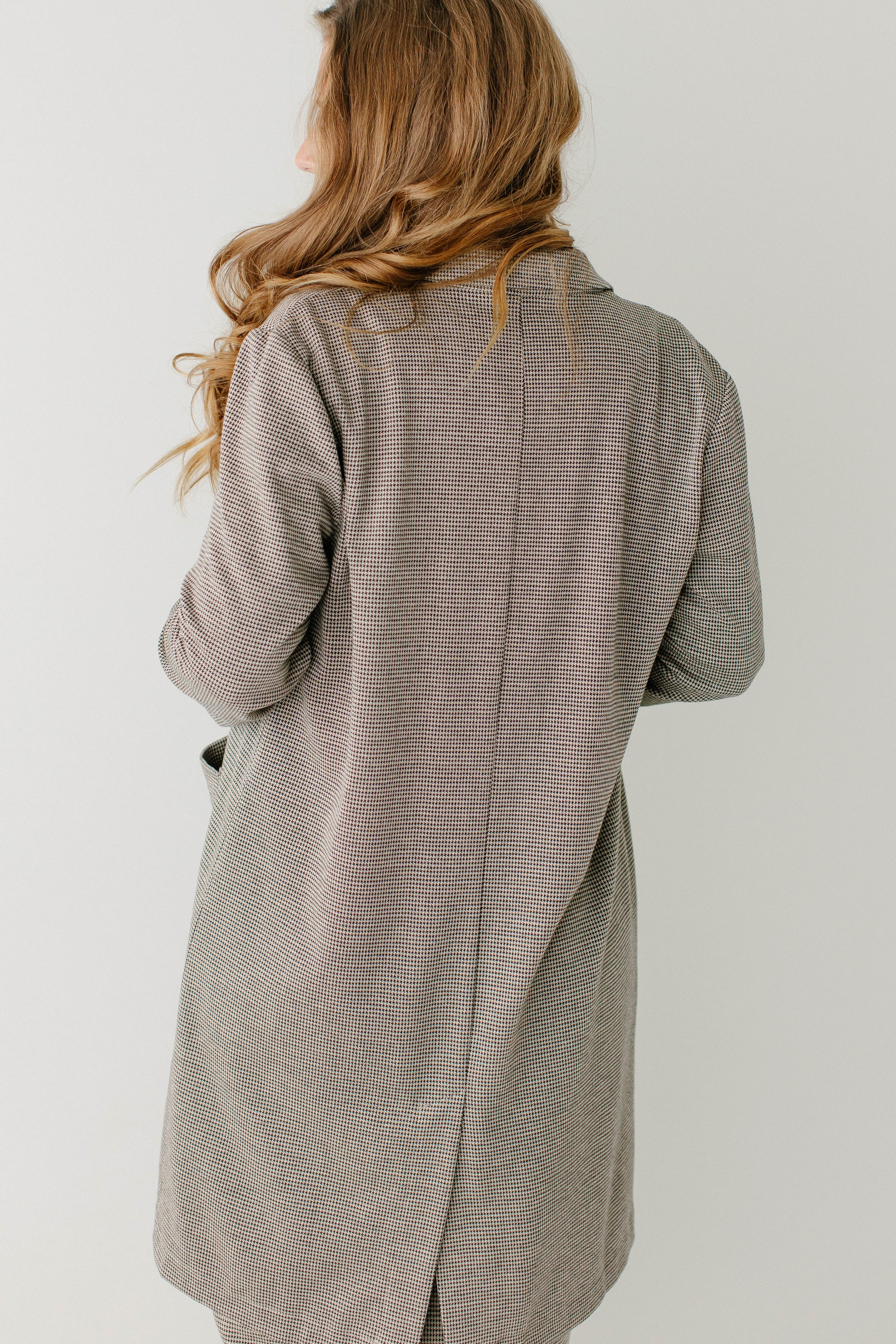 Jennifer Houndstooth Stretch Knit Blazer FINAL SALE - Image 8