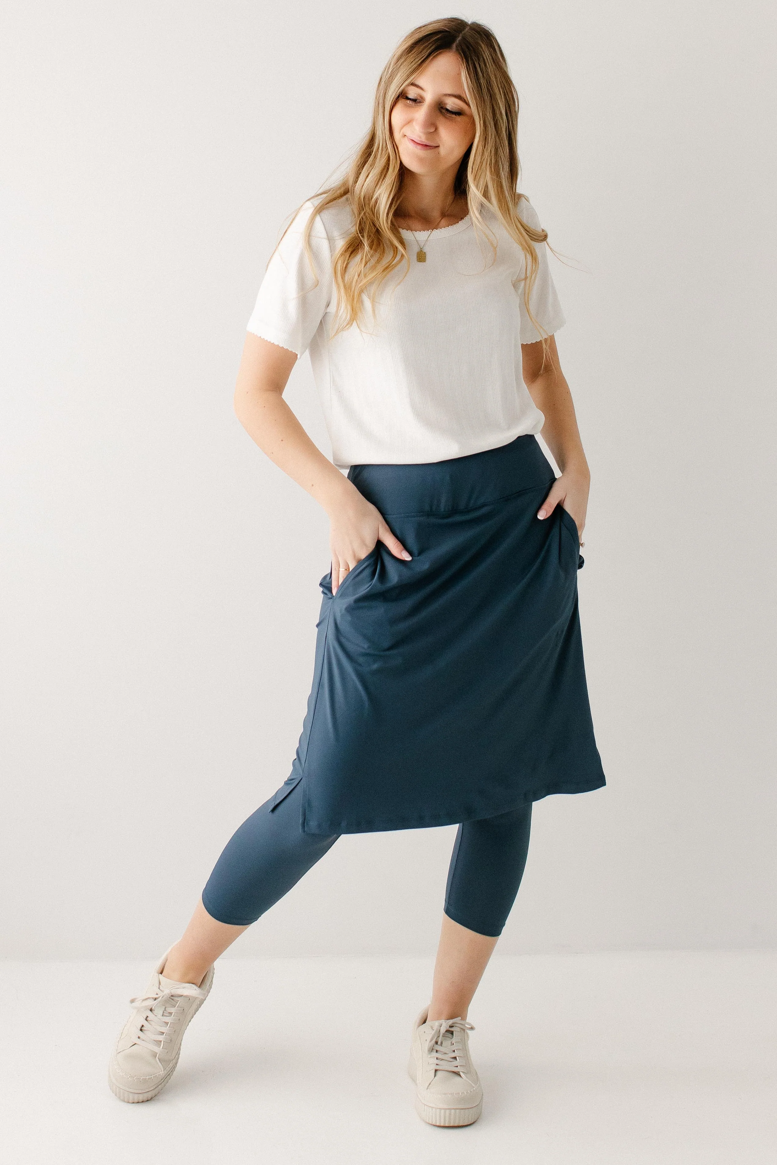 Jessica 3/4 Leggings Skort - Image 13