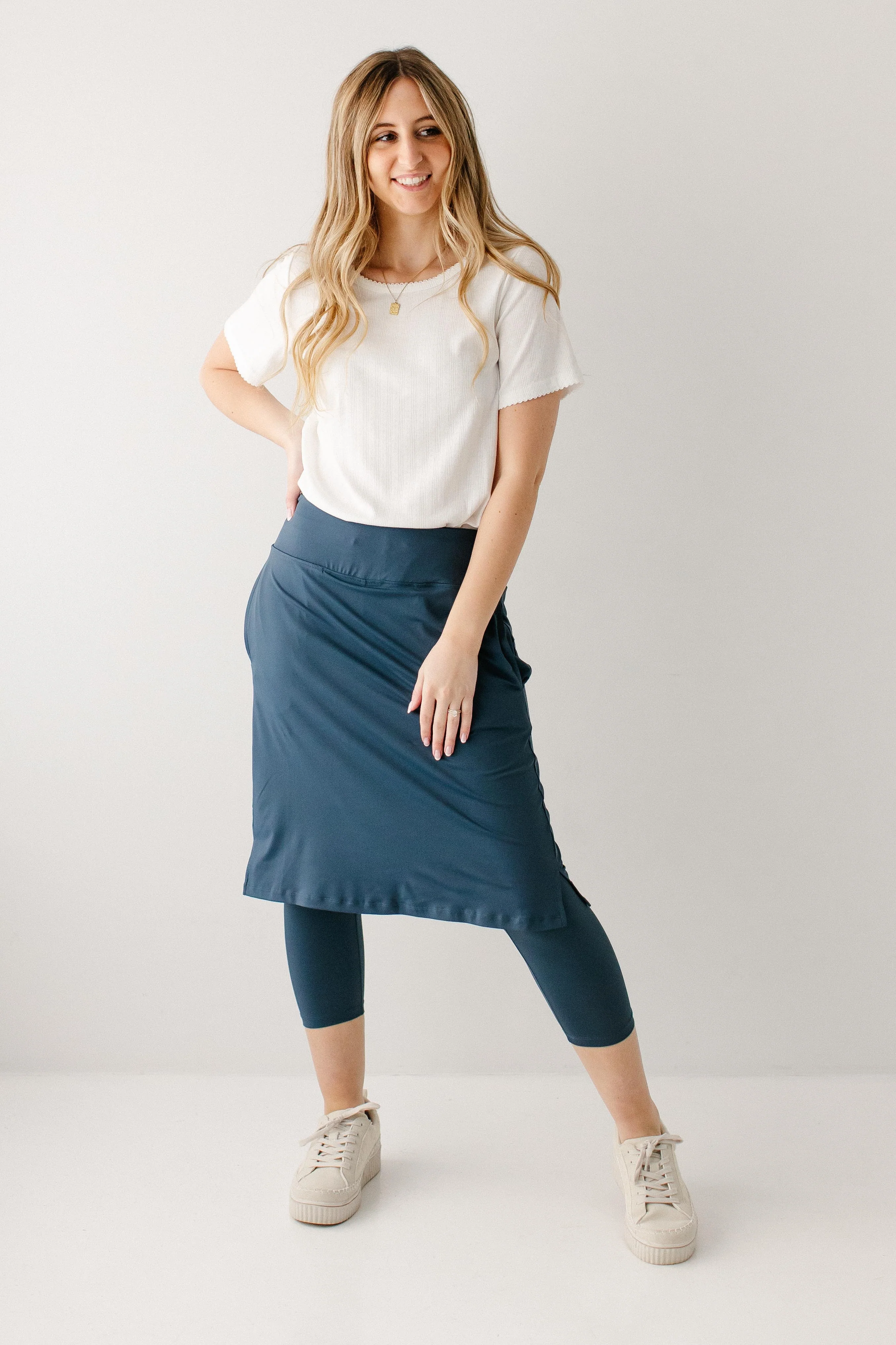 Jessica 3/4 Leggings Skort - Image 14