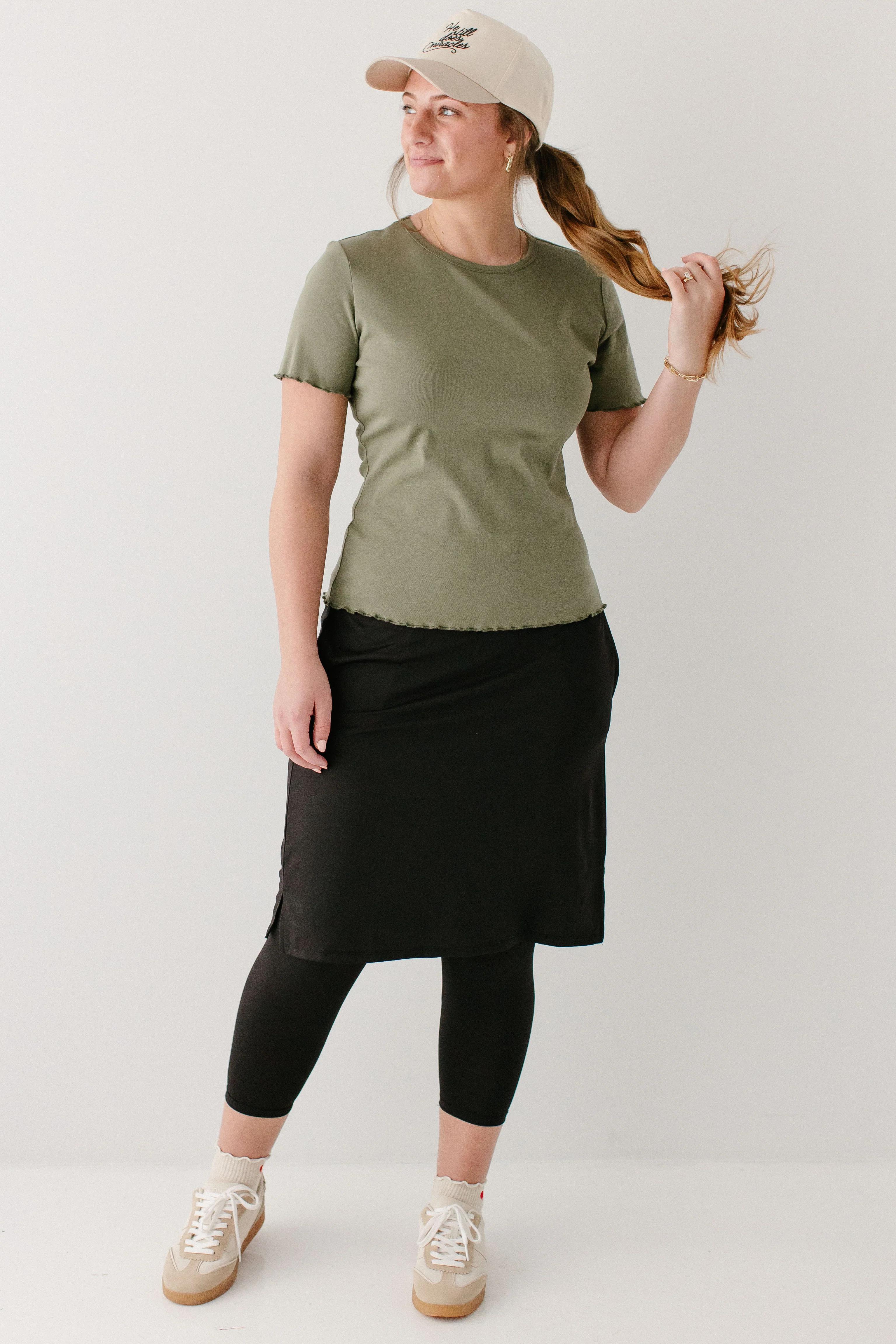 Jessica 3/4 Leggings Skort - Image 3