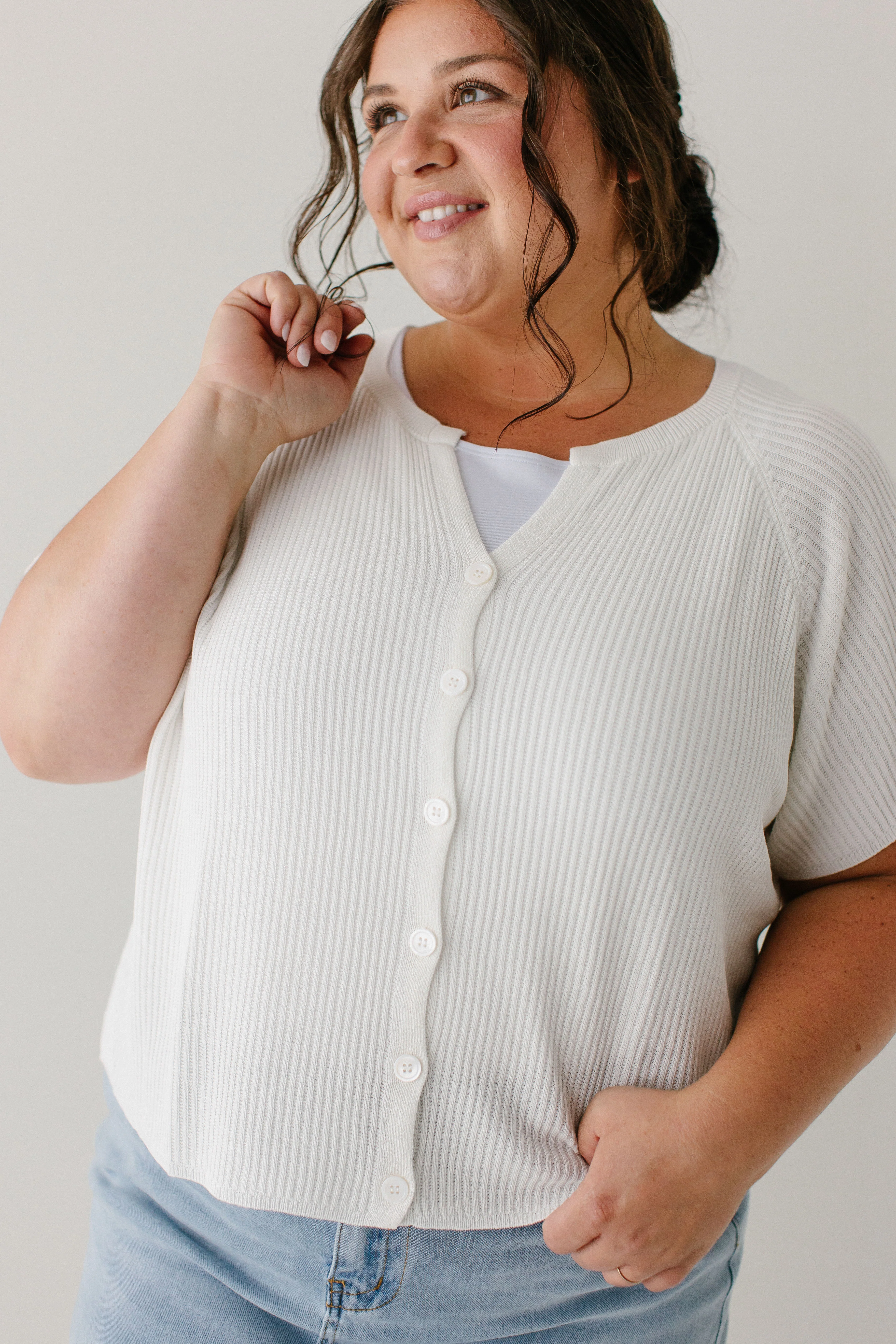 Jocelyn Short Sleeve Cardigan Top - Image 10