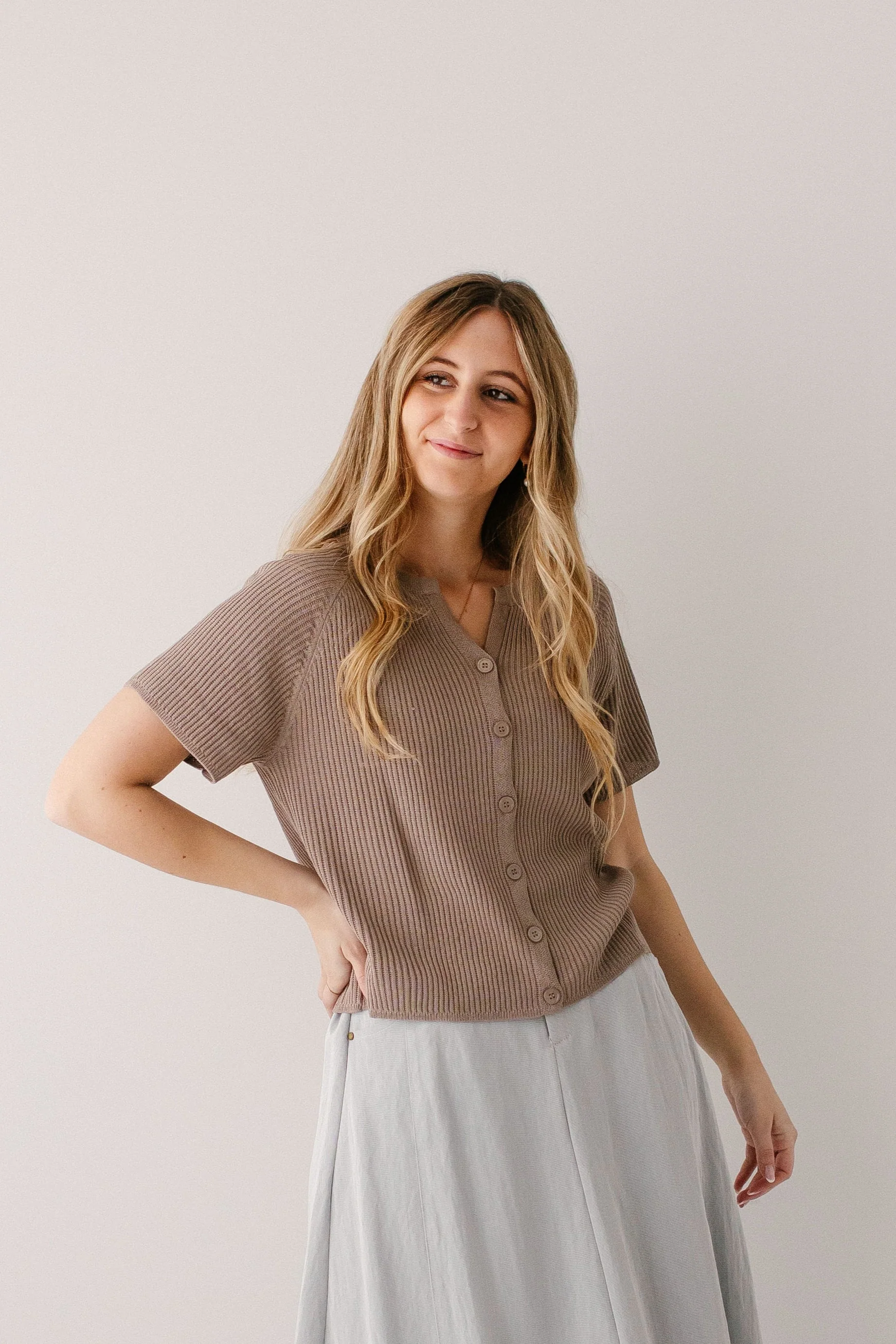 Jocelyn Short Sleeve Cardigan Top - Image 15