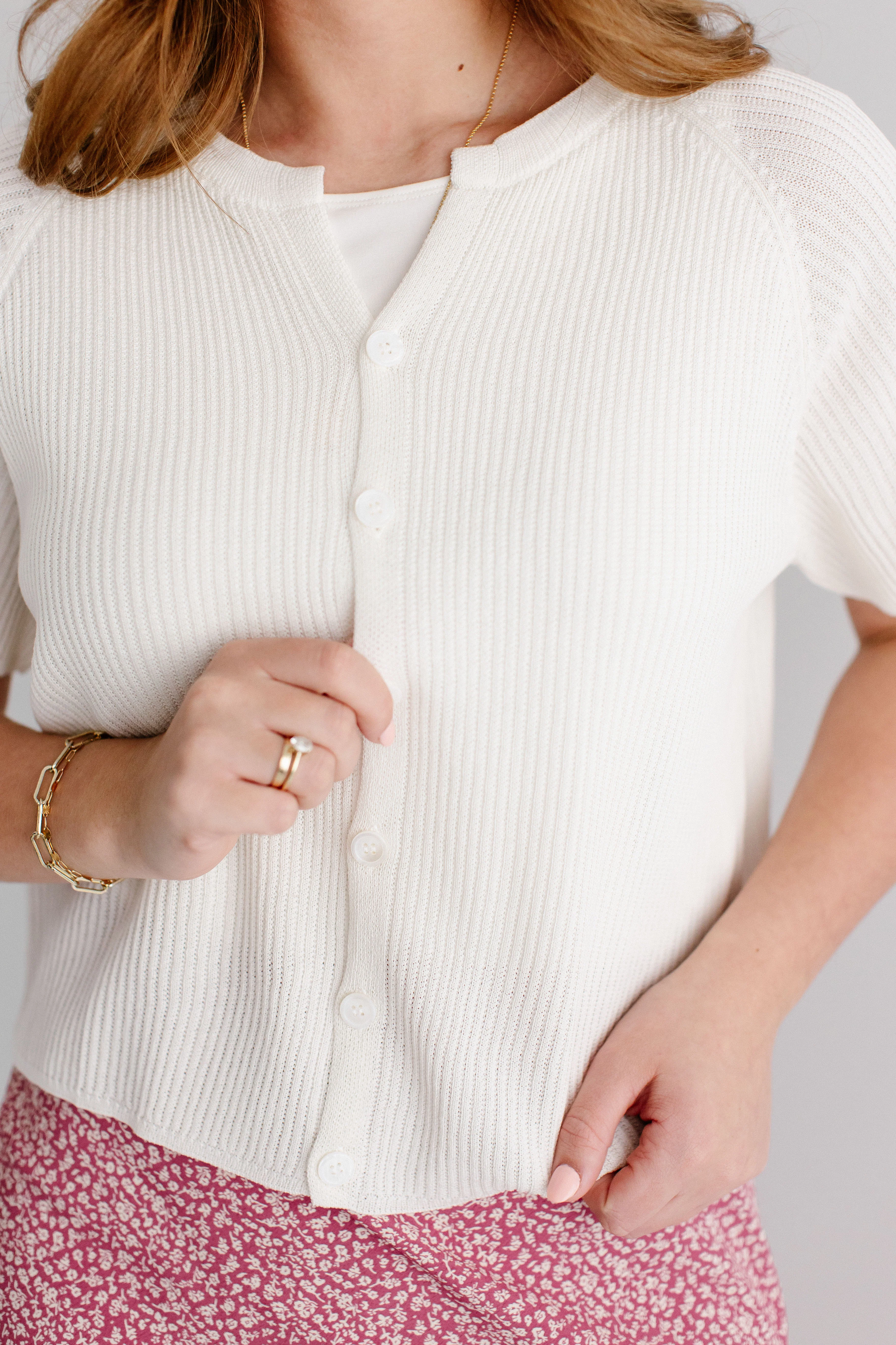 Jocelyn Short Sleeve Cardigan Top - Image 5
