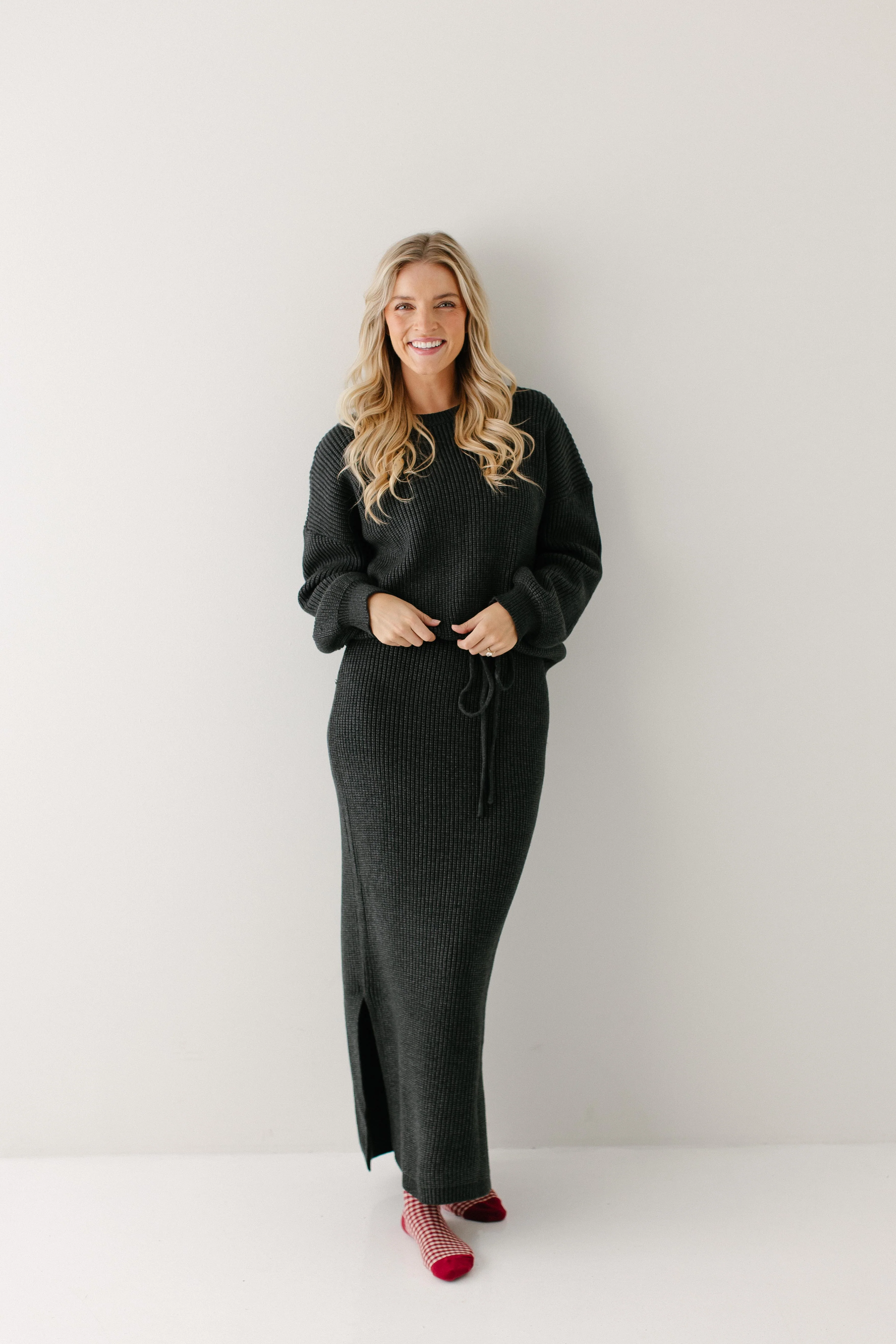 'Jordyn' Midi Sweater Skirt FINAL SALE - Image 2