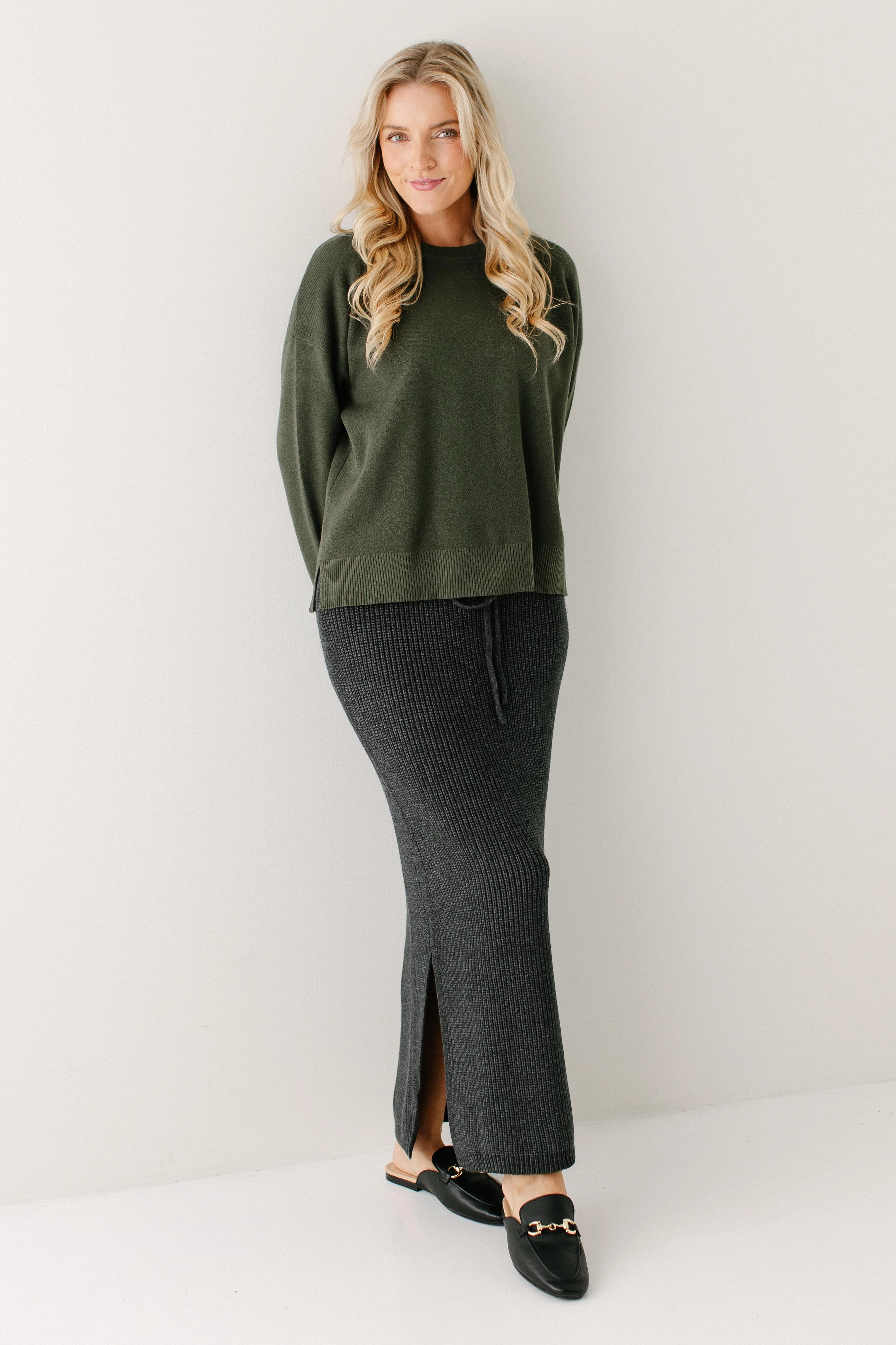 'Jordyn' Midi Sweater Skirt FINAL SALE - Image 4