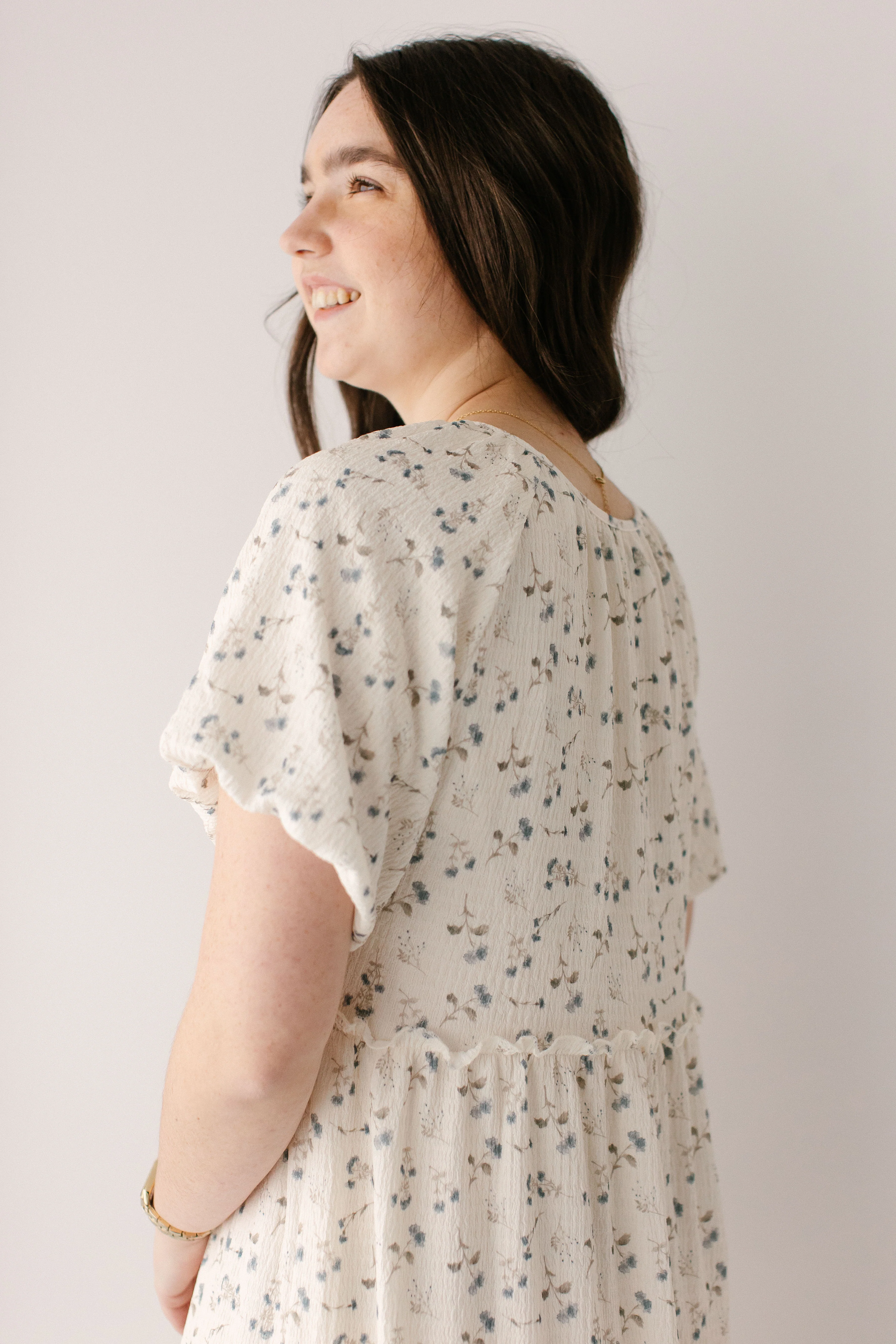 Josephine Ditsy Floral Tiered Midi Dress - Image 5