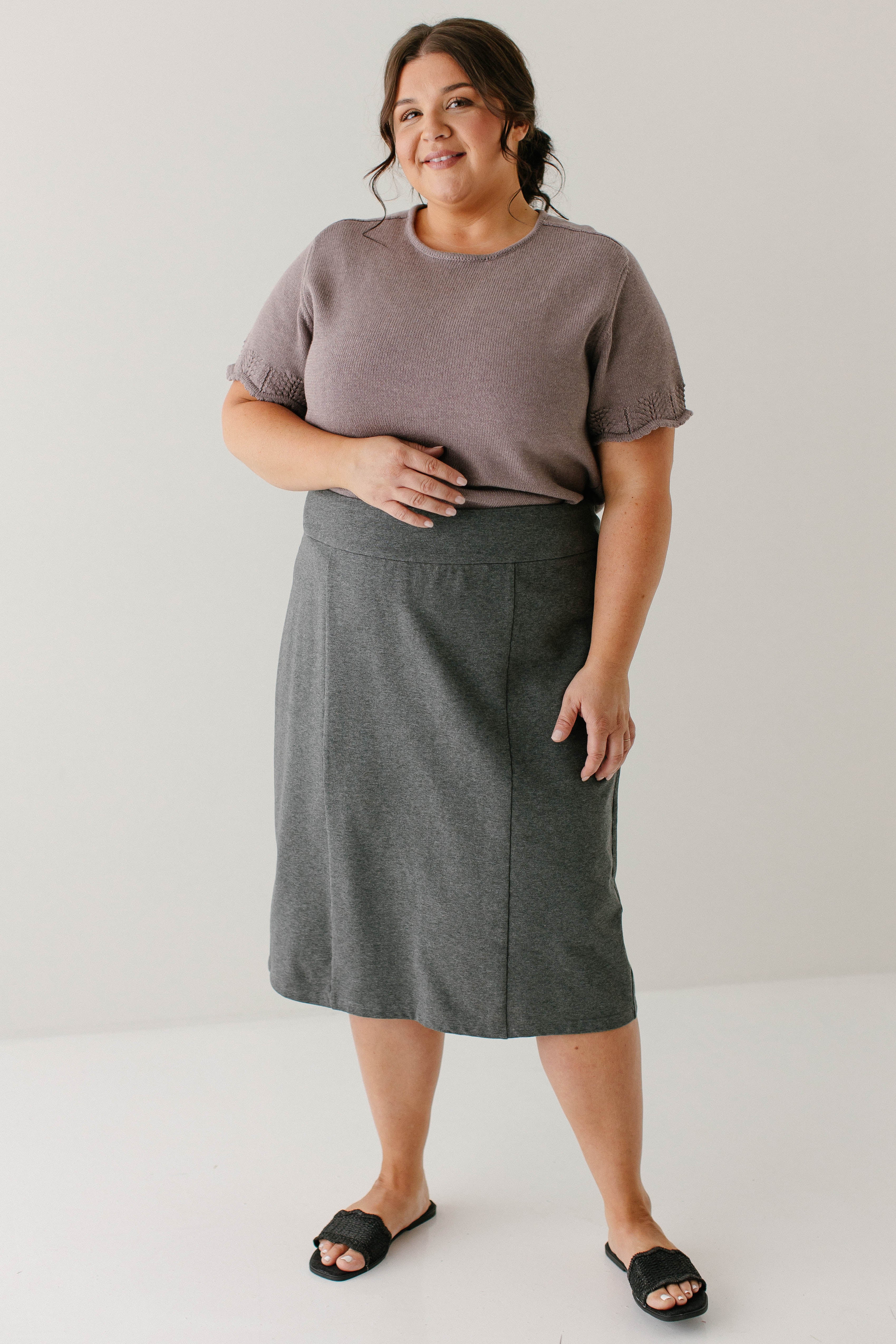 Kara Stretch Knit Skirt FINAL SALE - Image 7