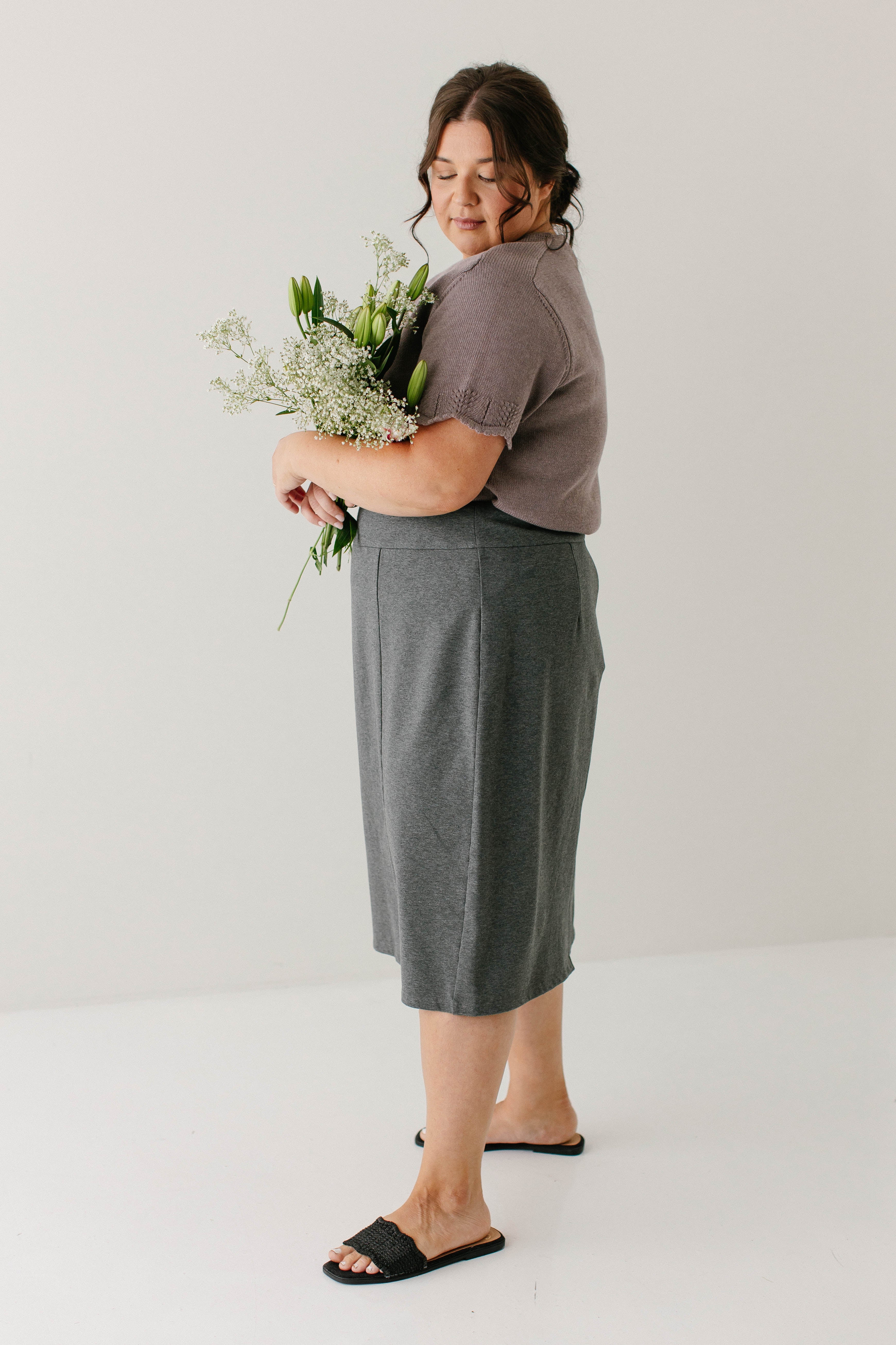 Kara Stretch Knit Skirt FINAL SALE - Image 8