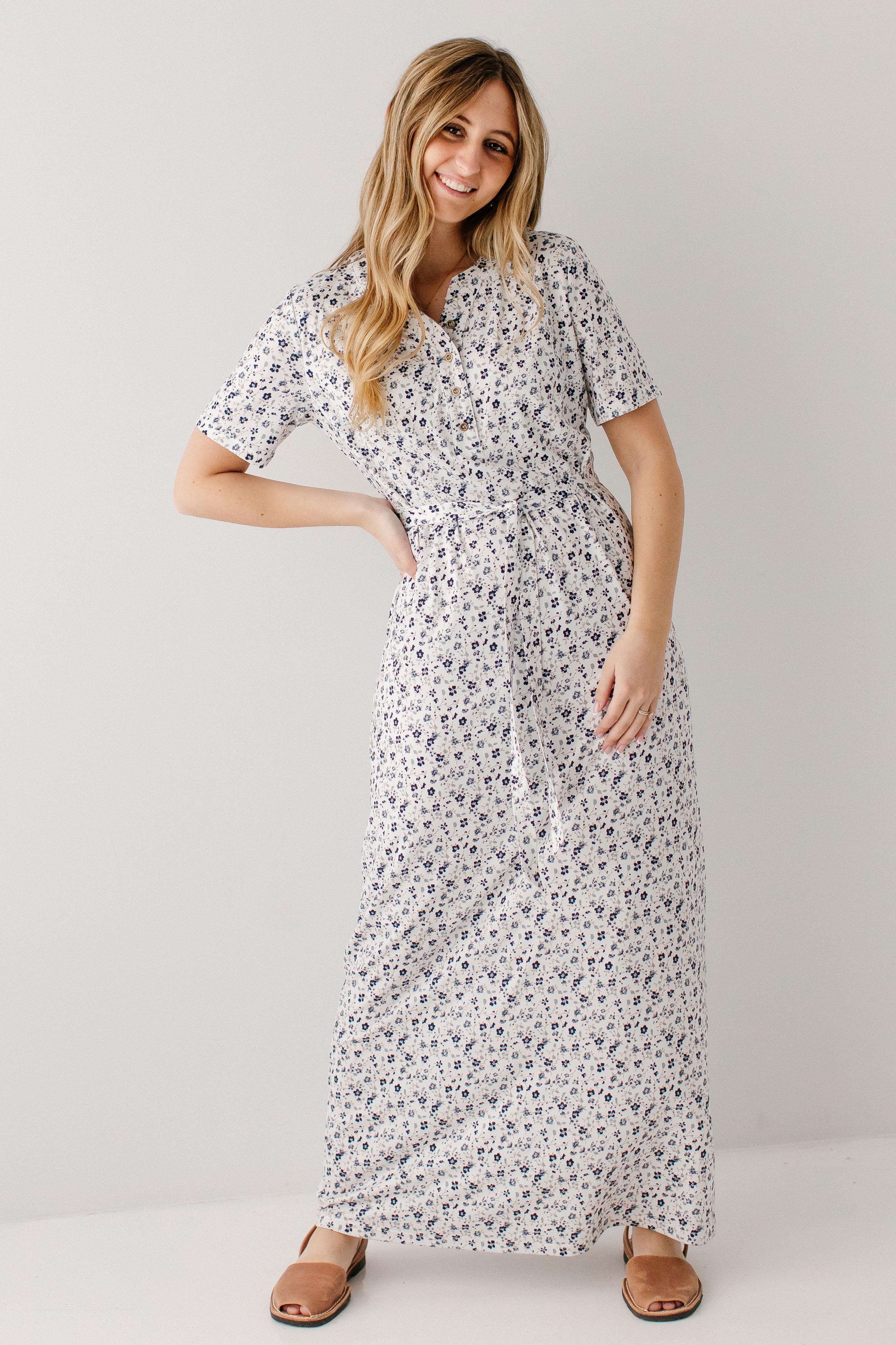 Kate Blue Floral Maxi Dress