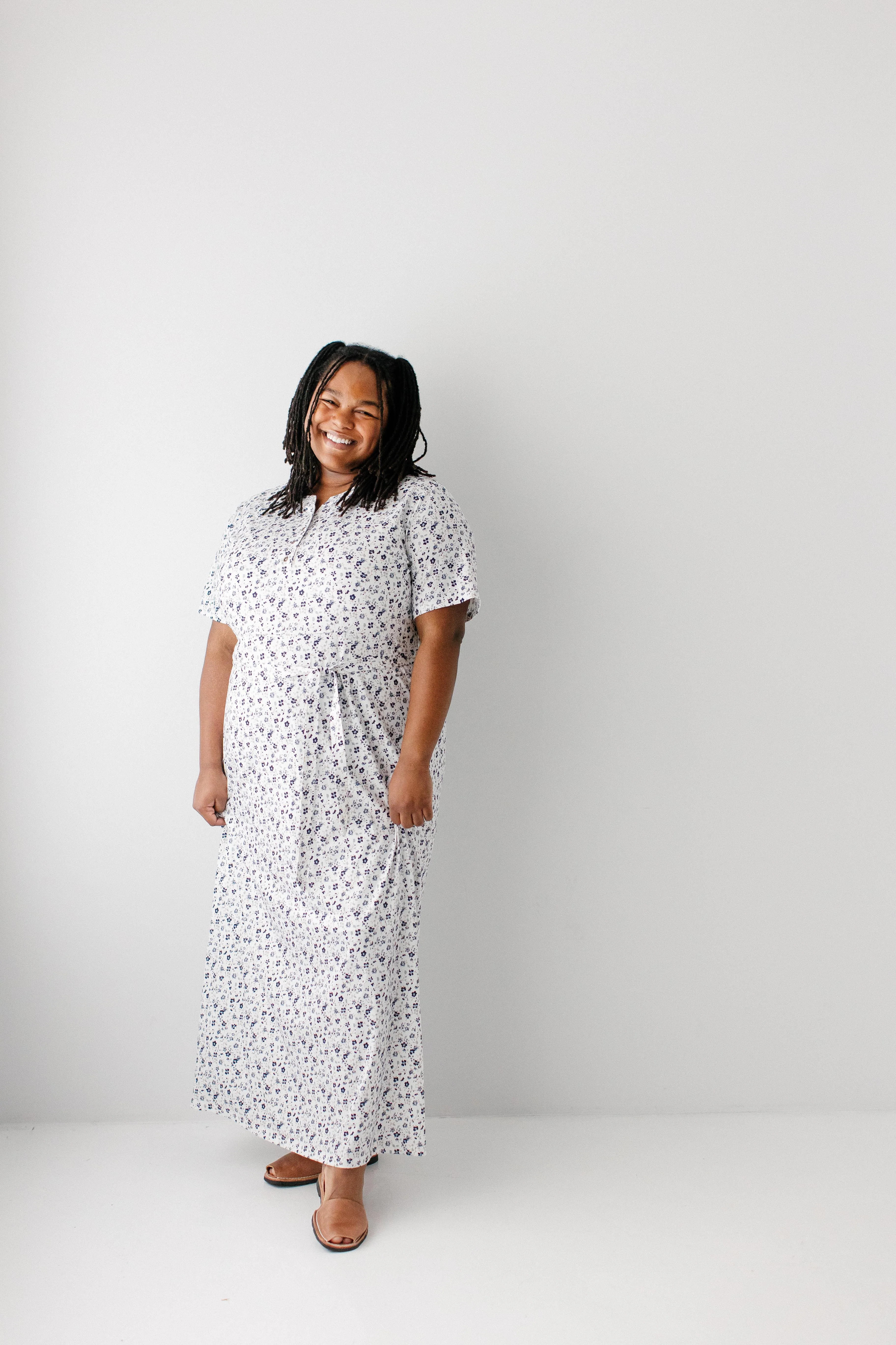 Kate Blue Floral Maxi Dress - Image 10