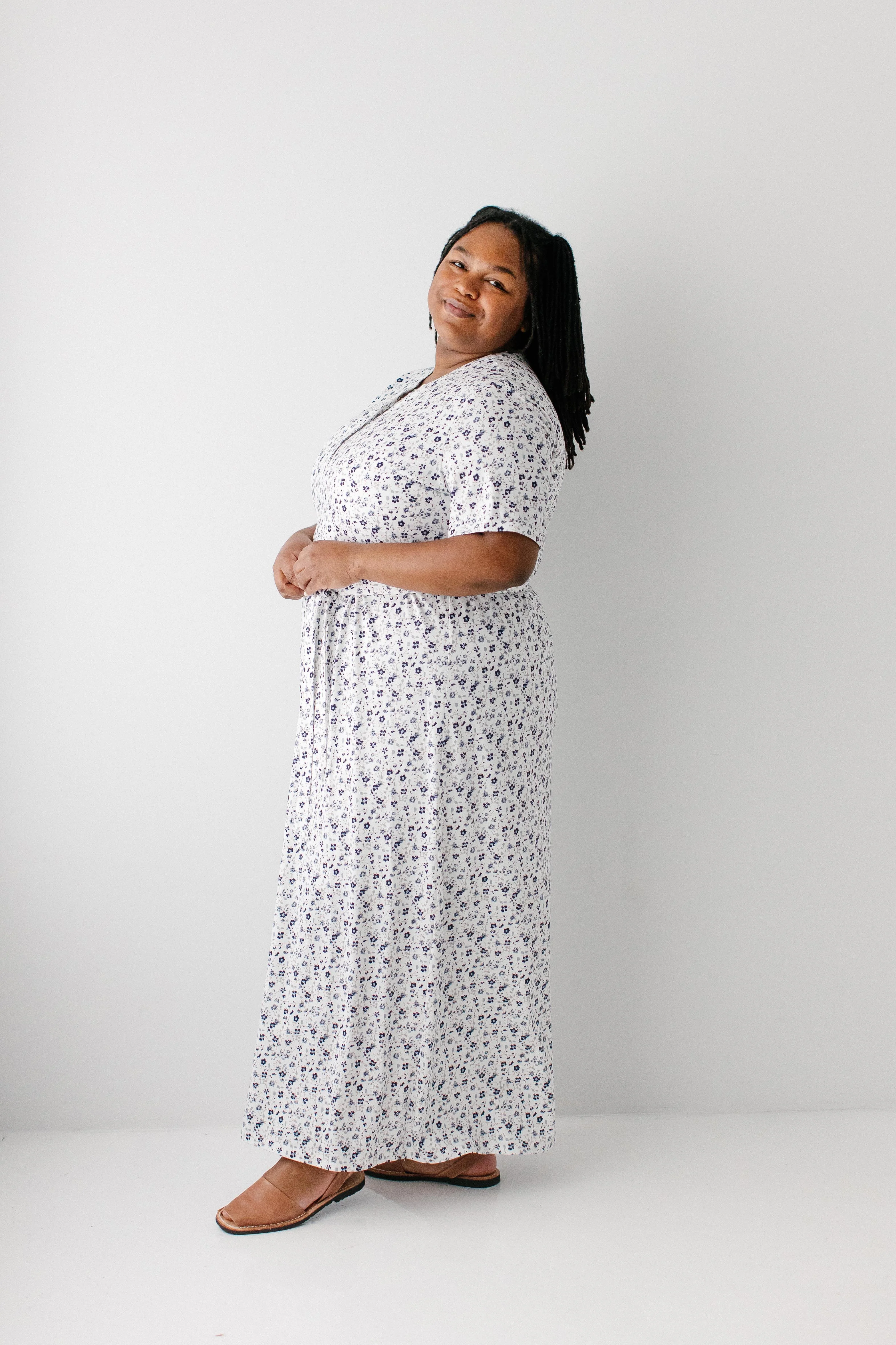 Kate Blue Floral Maxi Dress - Image 13