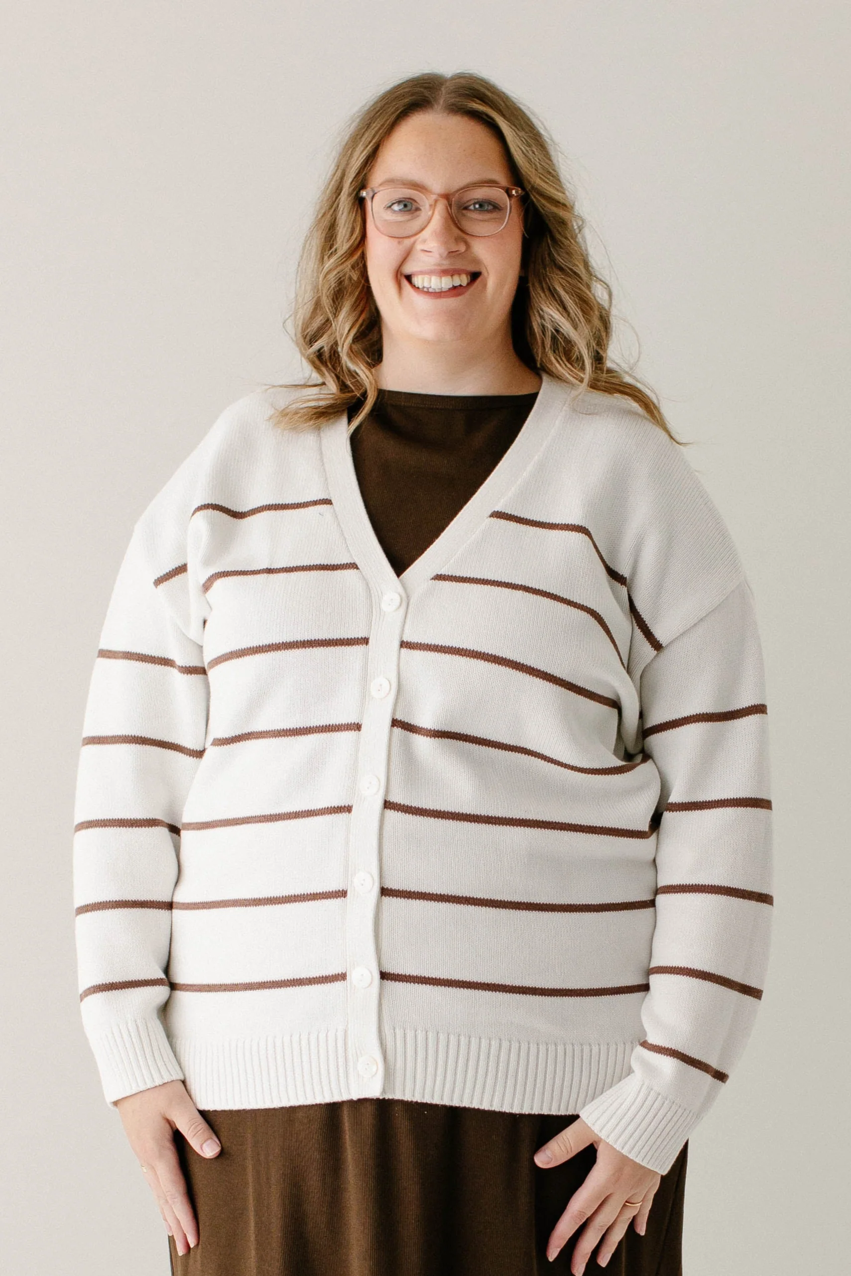 Kayne Classic Striped Cotton Cardigan FINAL SALE - Image 5