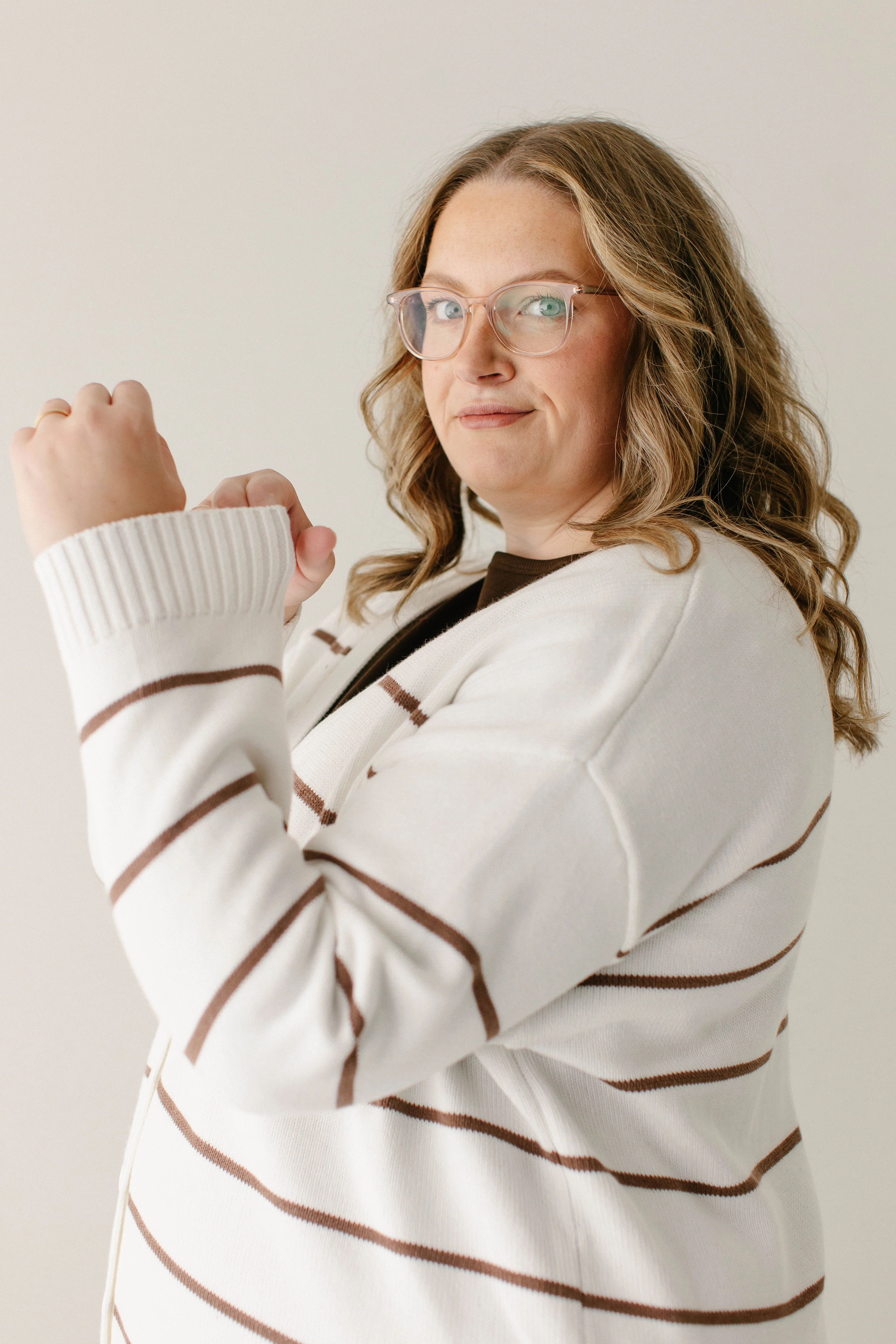 Kayne Classic Striped Cotton Cardigan FINAL SALE - Image 6