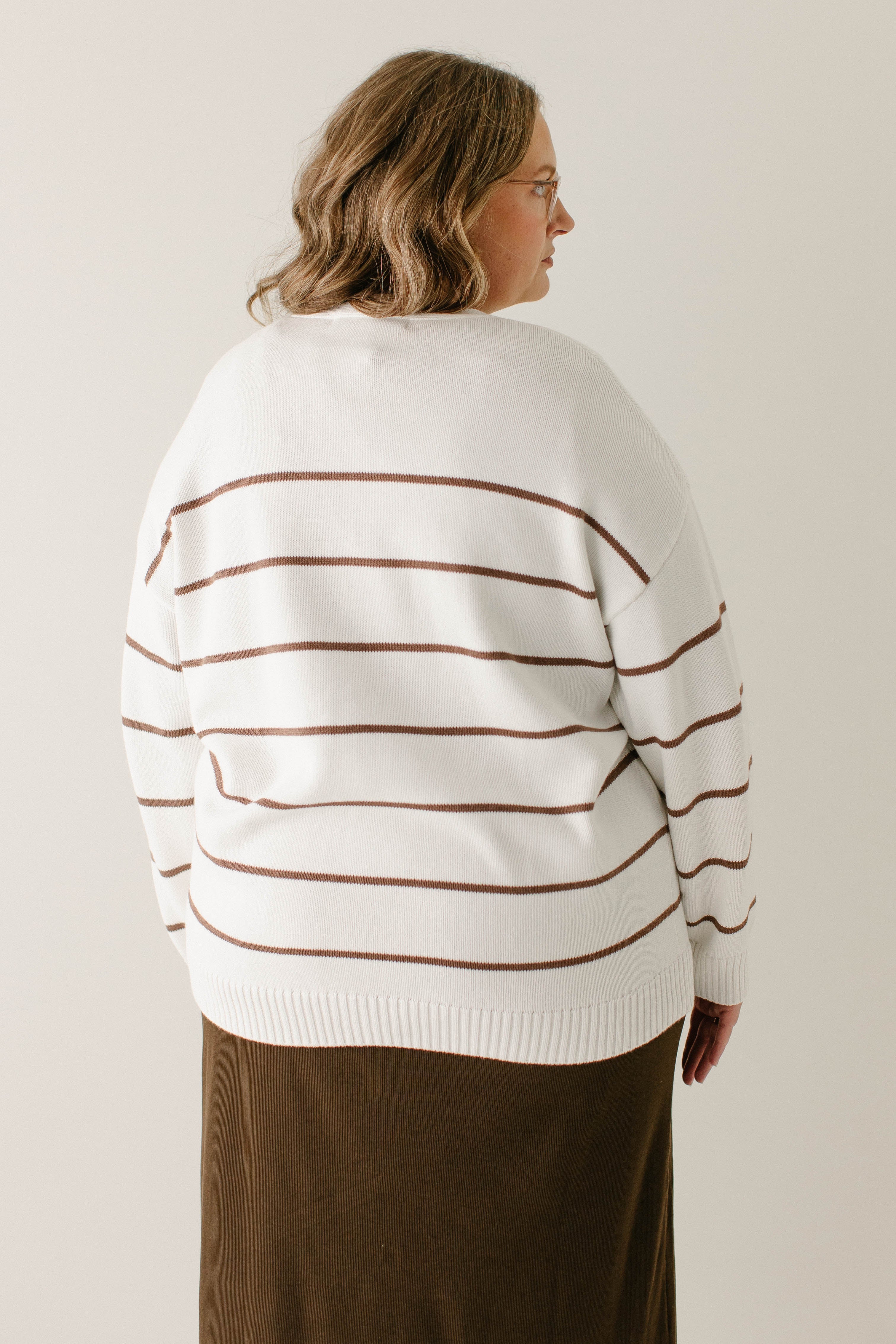 Kayne Classic Striped Cotton Cardigan FINAL SALE - Image 7