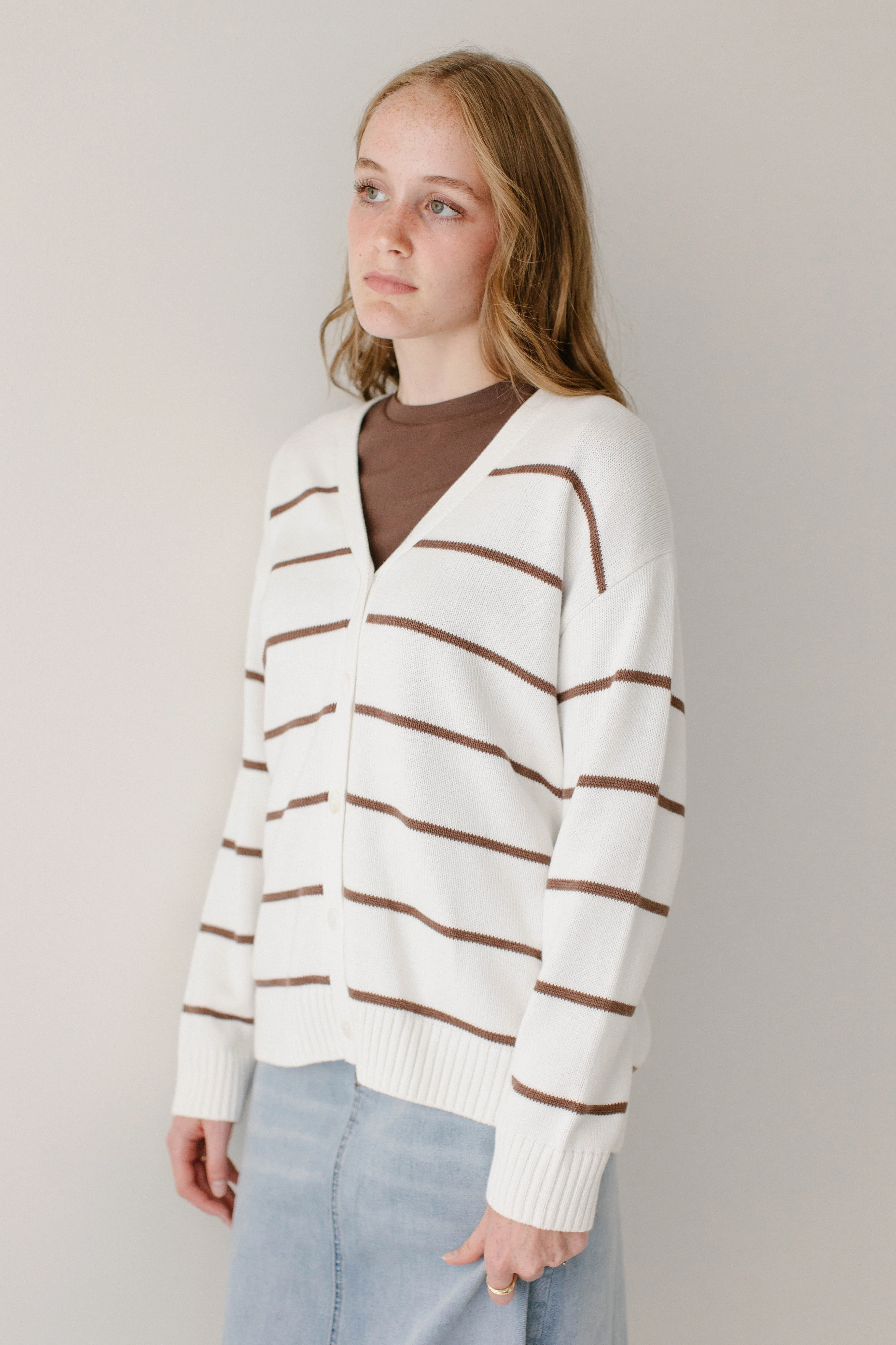 Kayne Classic Striped Cotton Cardigan FINAL SALE - Image 8