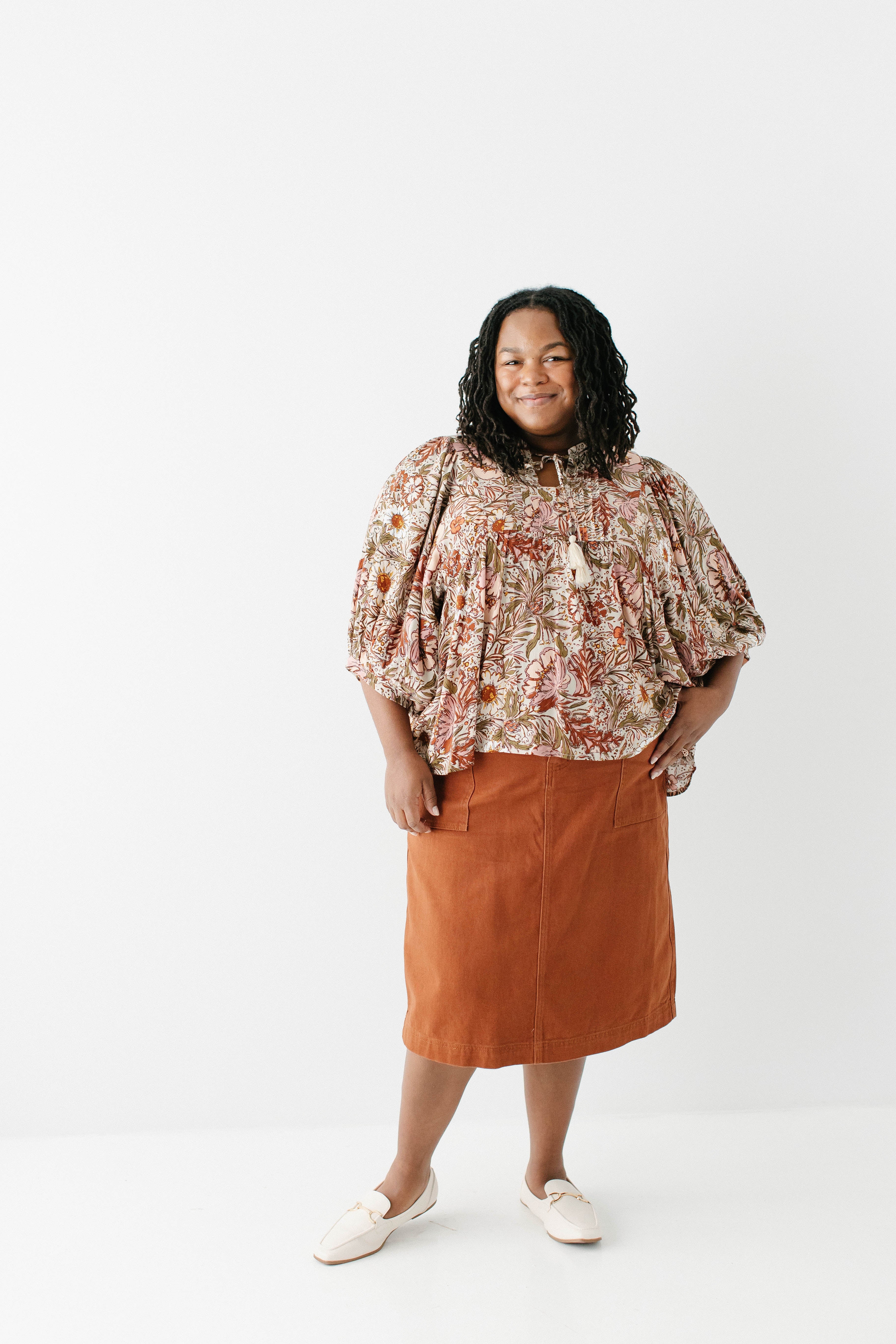 Keisha Knee Length Denim Skirt FINAL SALE - Image 8