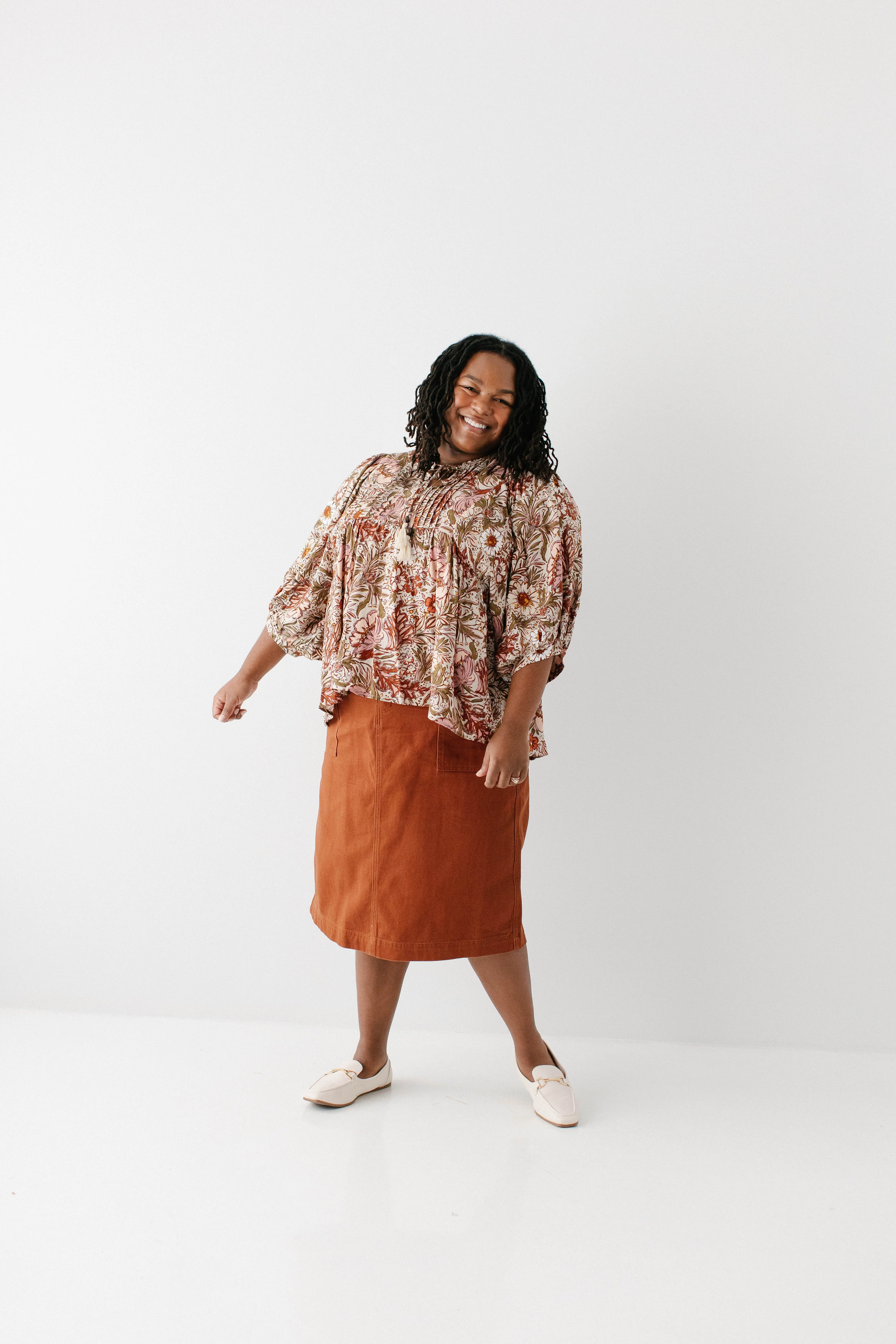 Keisha Knee Length Denim Skirt FINAL SALE - Image 9