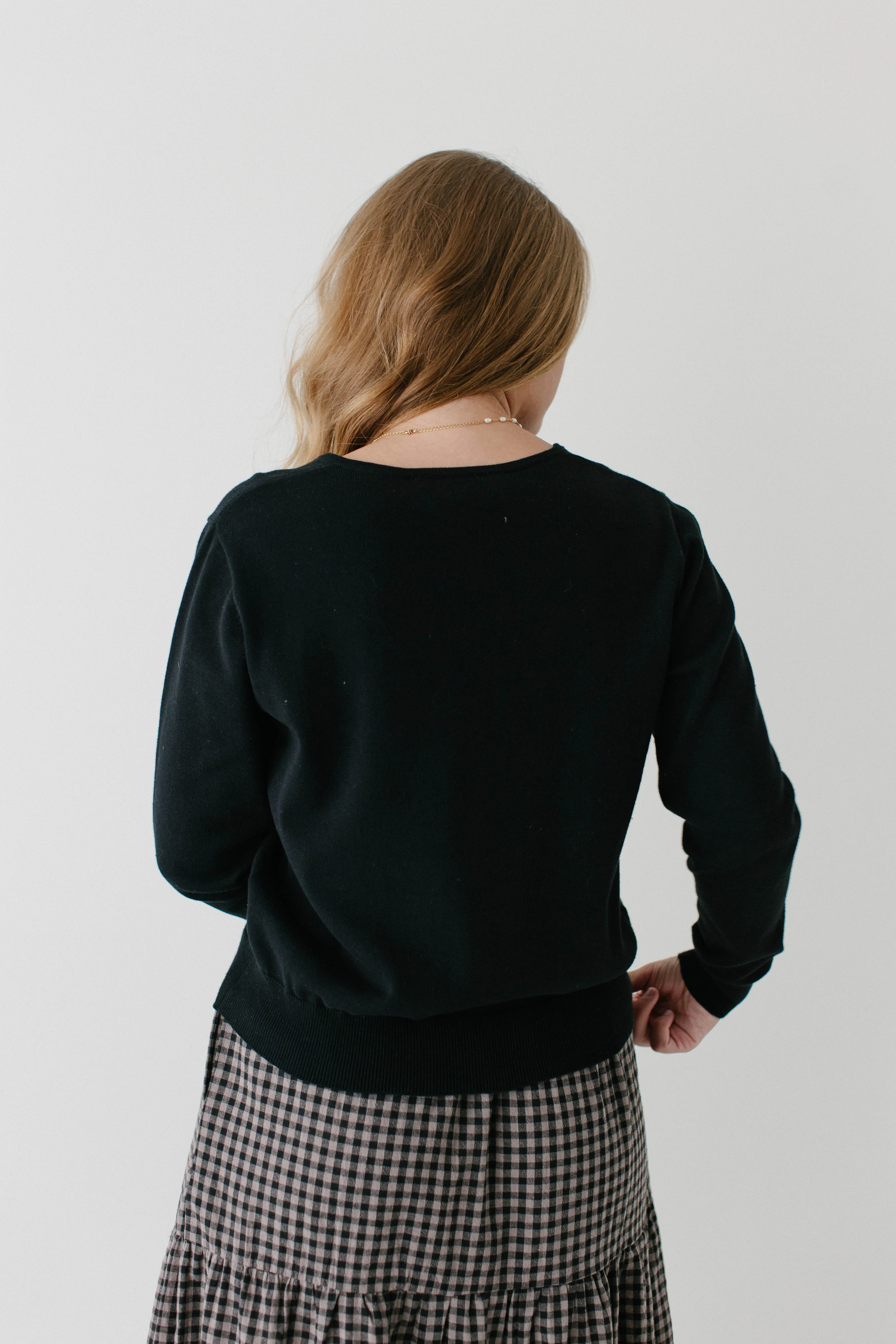 Kelsie Lightweight Cotton V-Neck Sweater FINAL SALE - Image 12