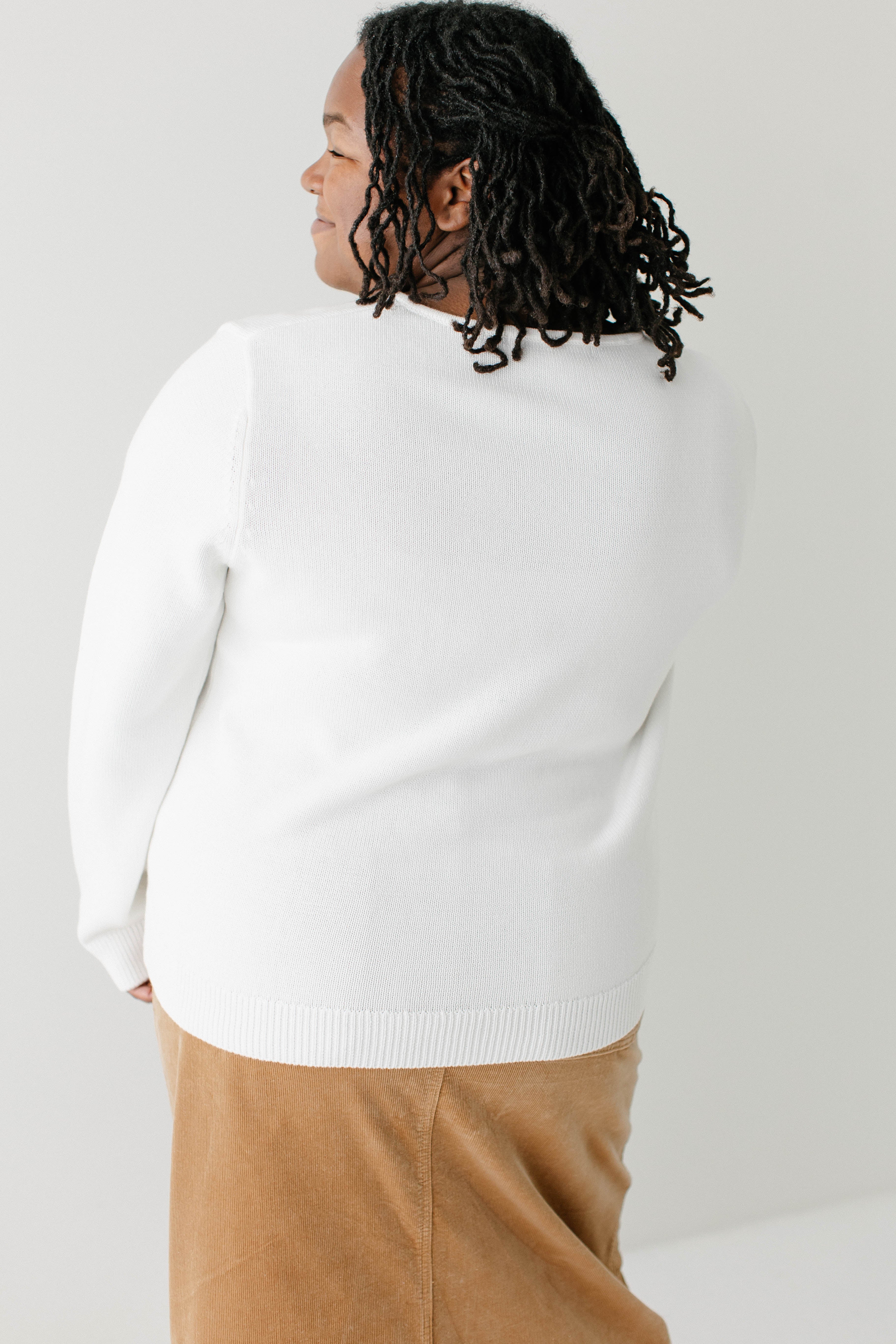 Kelsie Cotton V-Neck Sweater FINAL SALE - Image 10