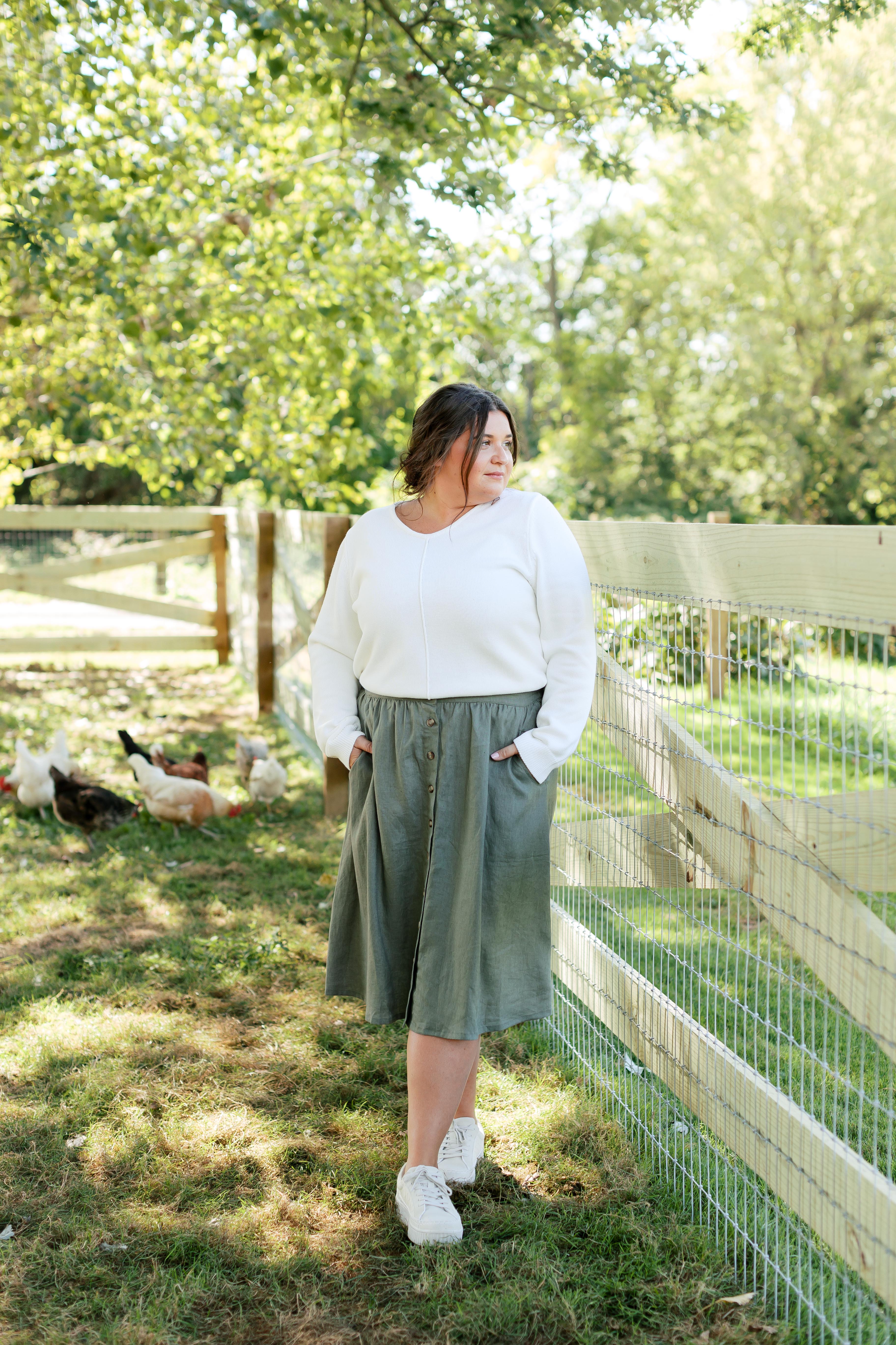 Kelsie Cotton V-Neck Sweater FINAL SALE - Image 13