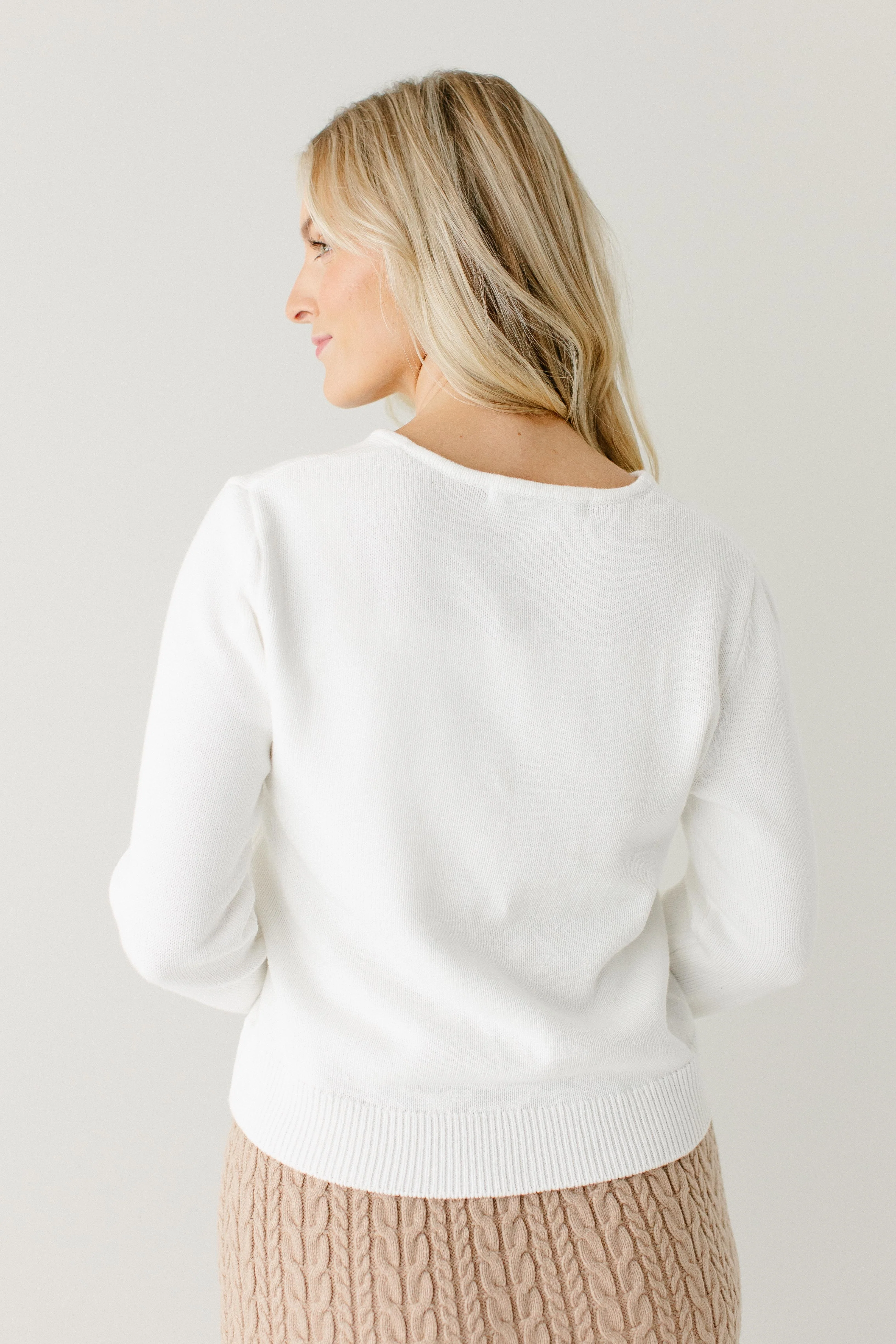 Kelsie Cotton V-Neck Sweater FINAL SALE - Image 6