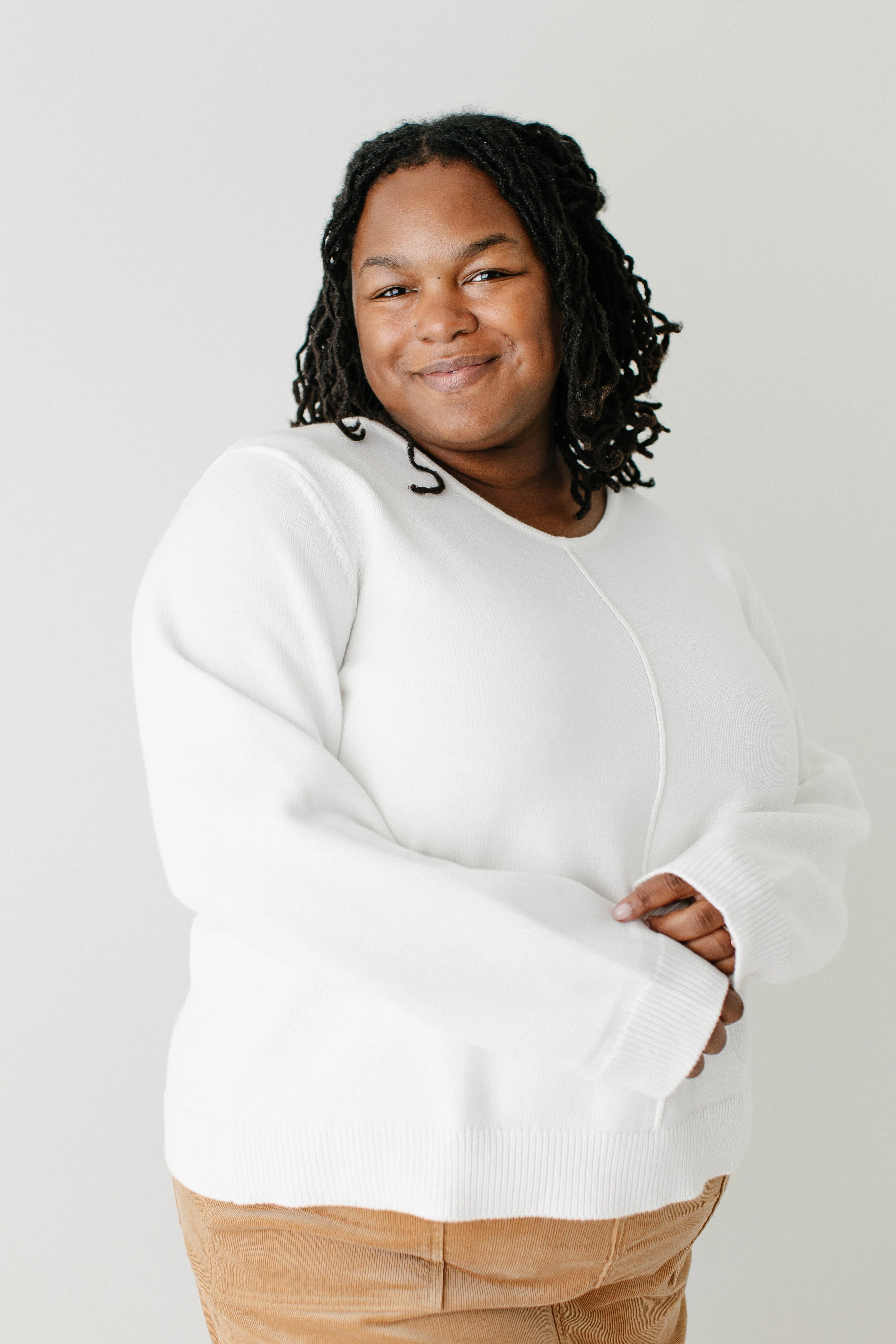 Kelsie Cotton V-Neck Sweater FINAL SALE - Image 7
