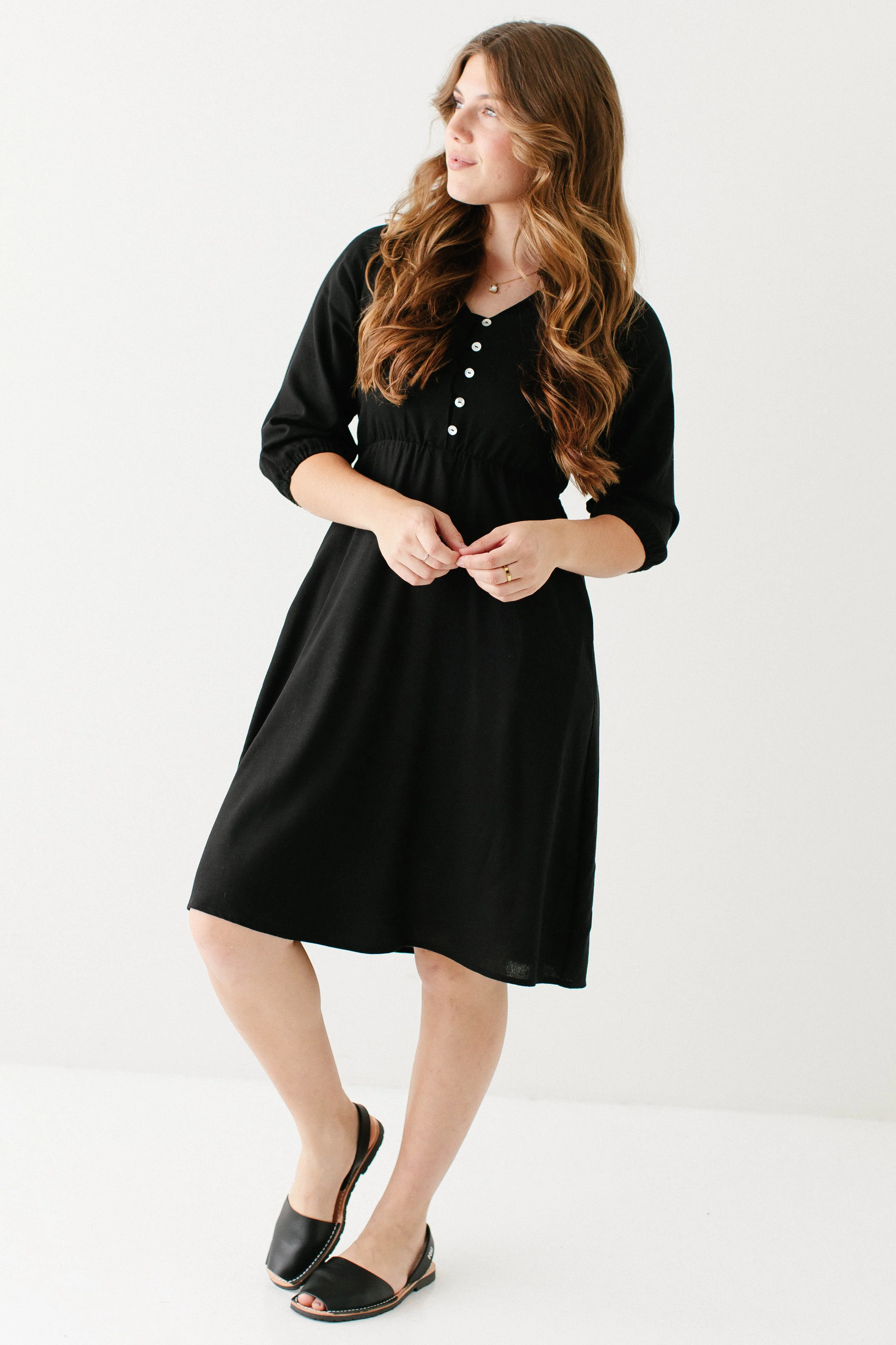 Kenzi Ruffle Detail Knee Length Dress FINAL SALE - Image 10