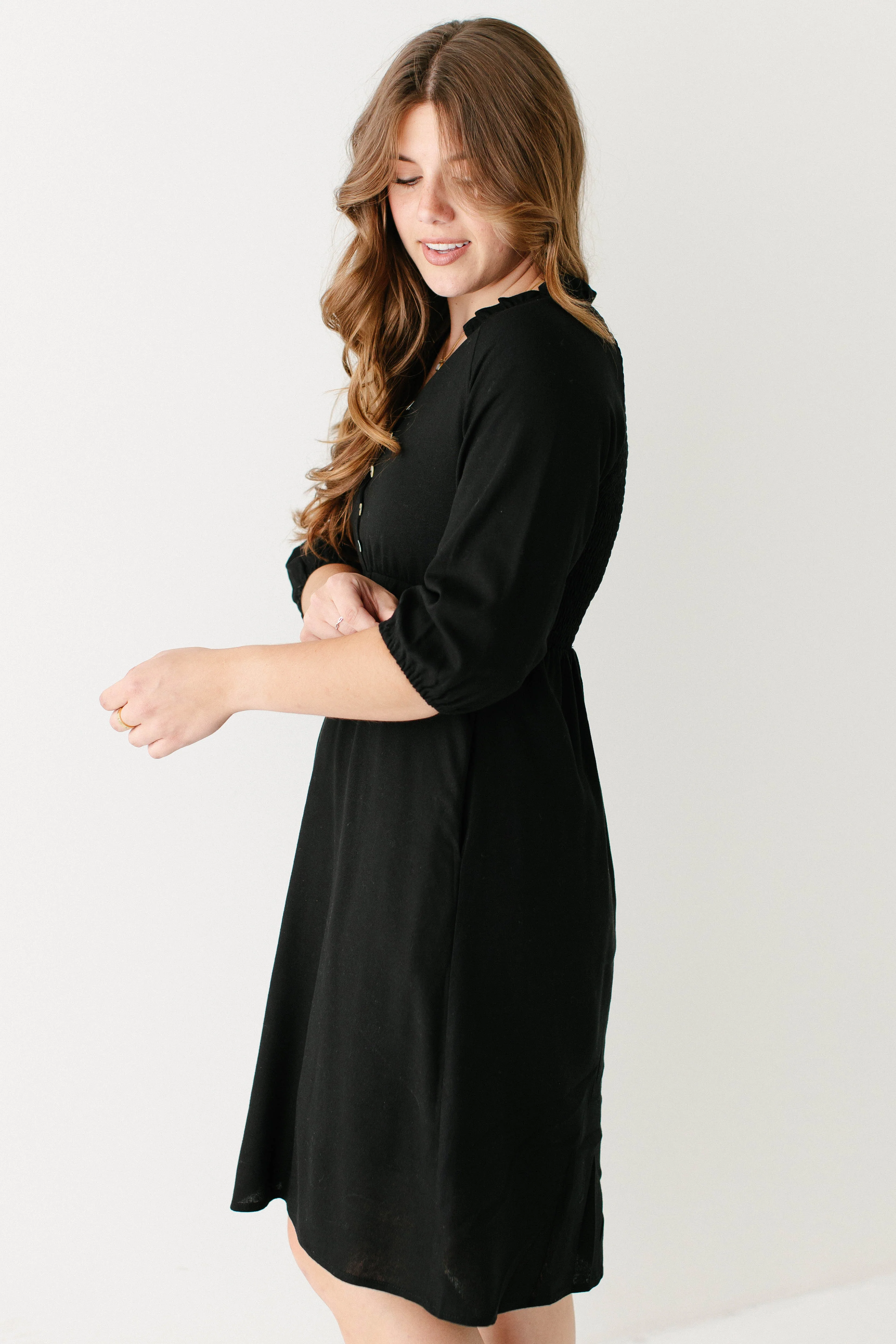 Kenzi Ruffle Detail Knee Length Dress FINAL SALE - Image 11