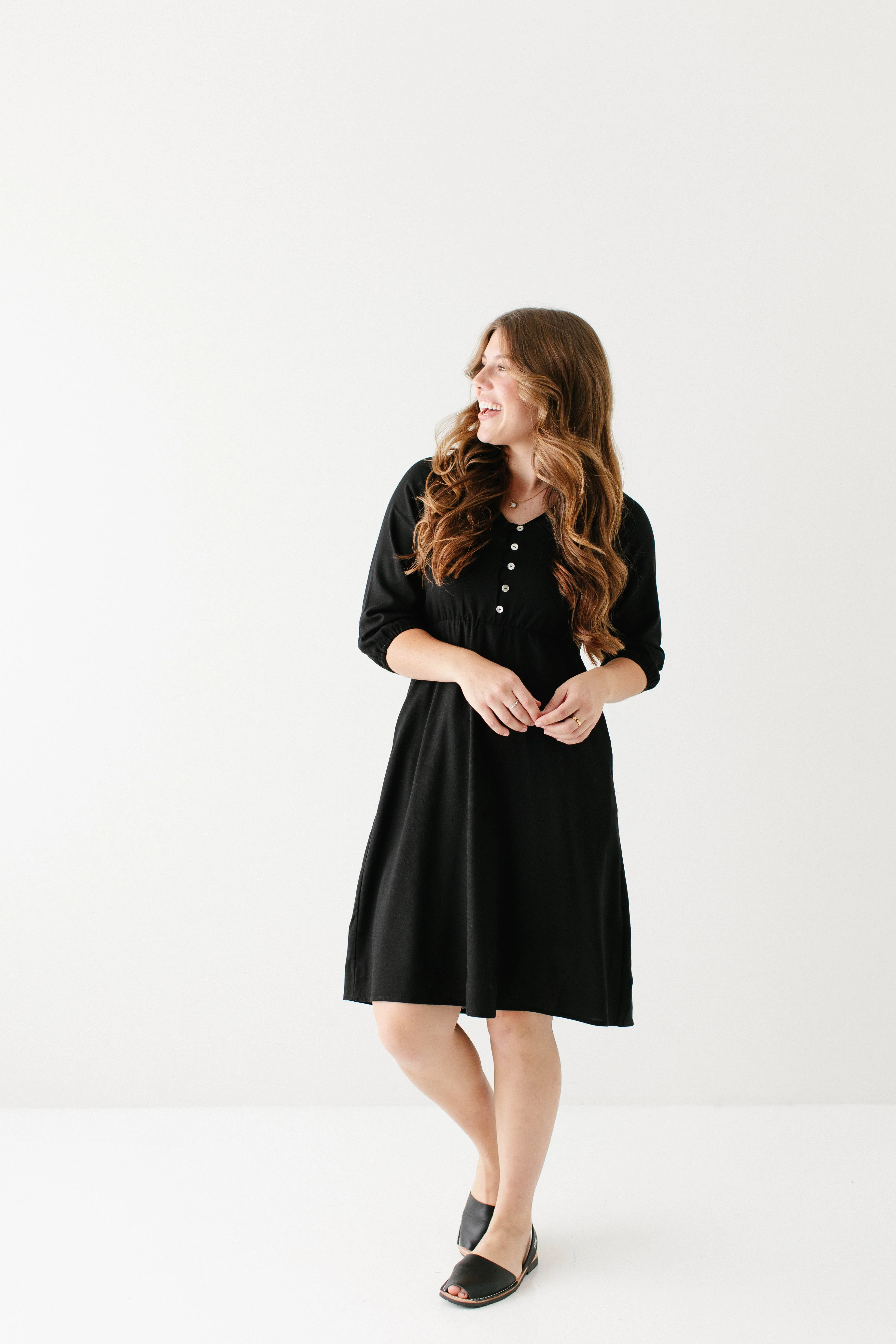 Kenzi Ruffle Detail Knee Length Dress FINAL SALE - Image 12