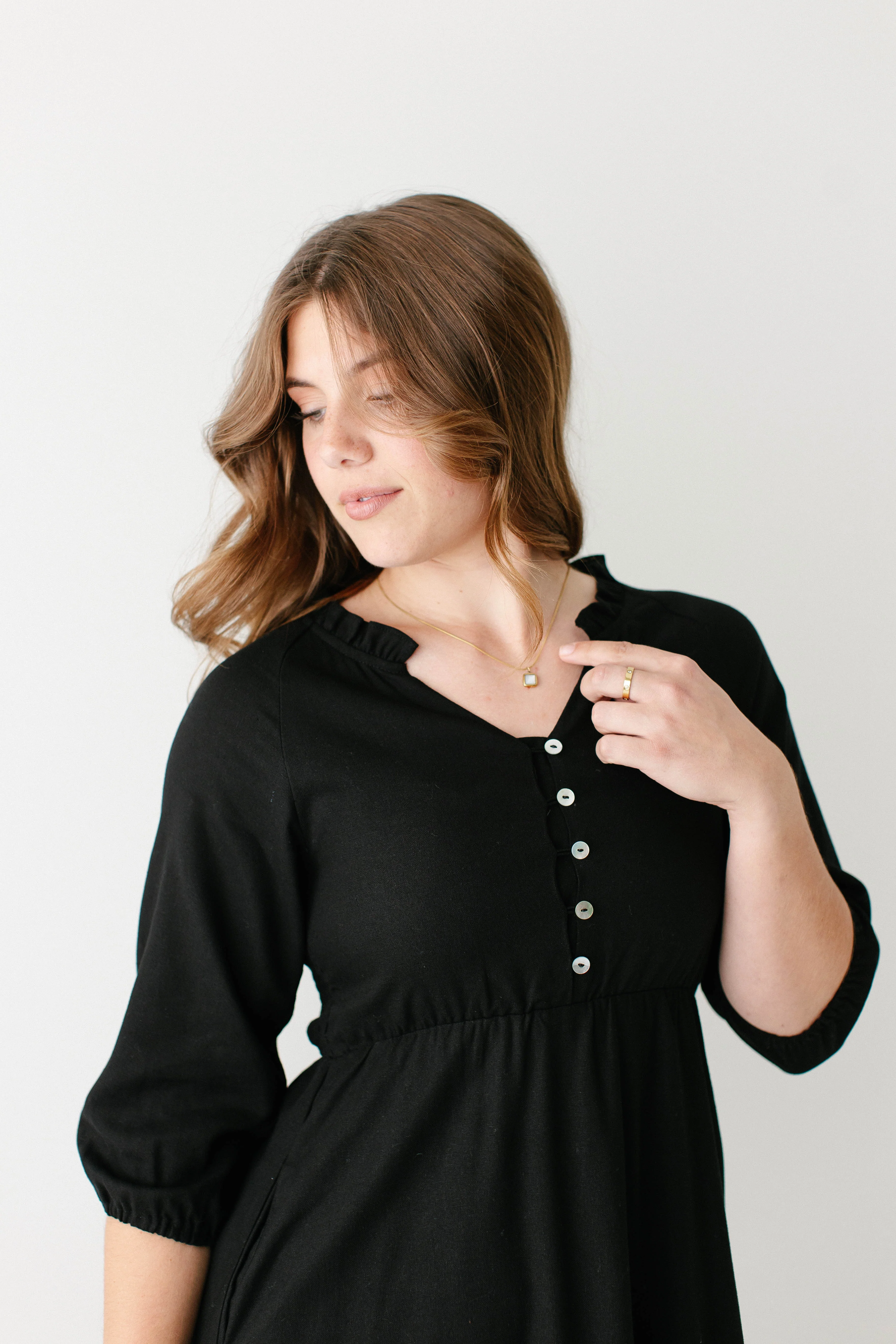 Kenzi Ruffle Detail Knee Length Dress FINAL SALE - Image 14