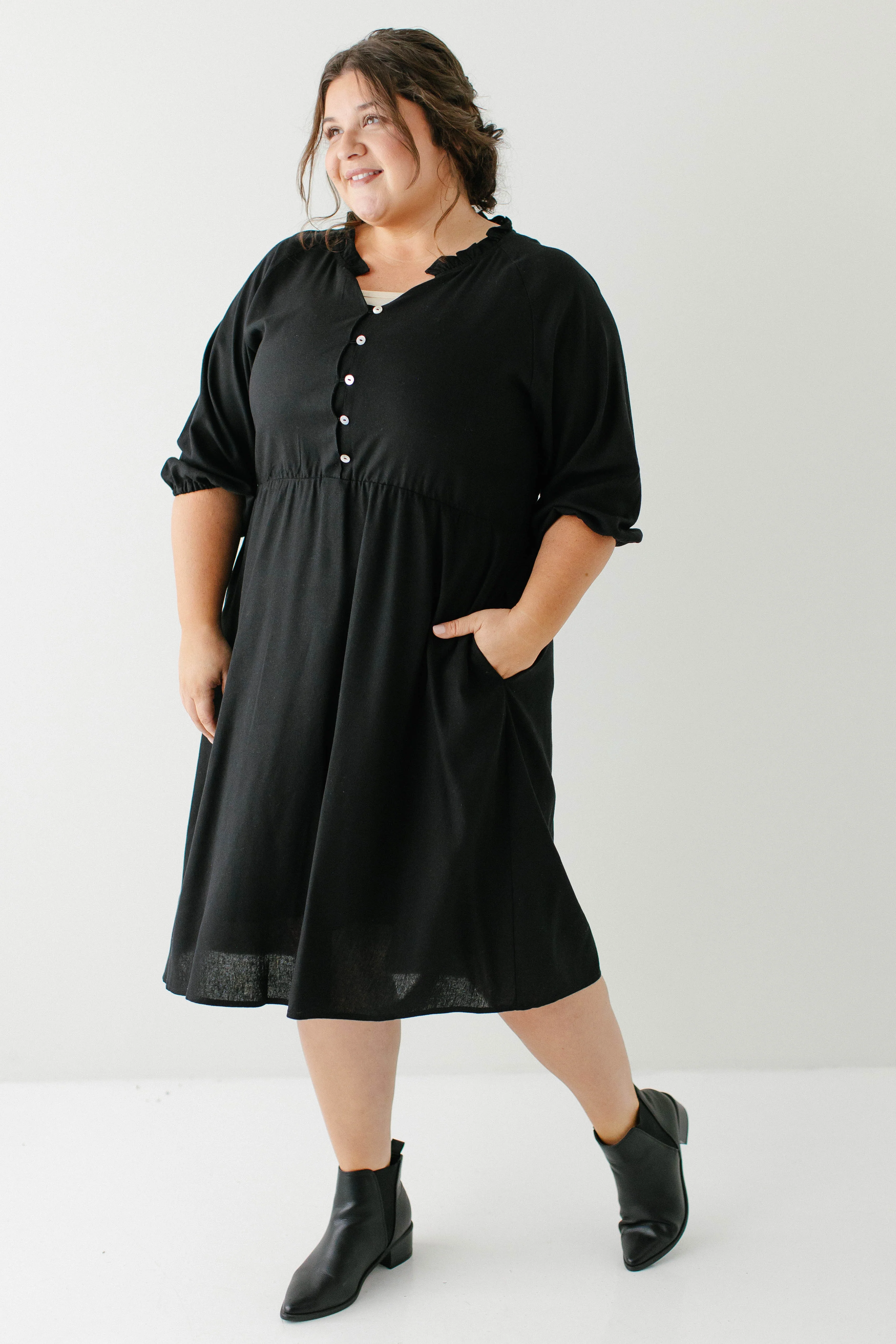 Kenzi Ruffle Detail Knee Length Dress FINAL SALE - Image 4