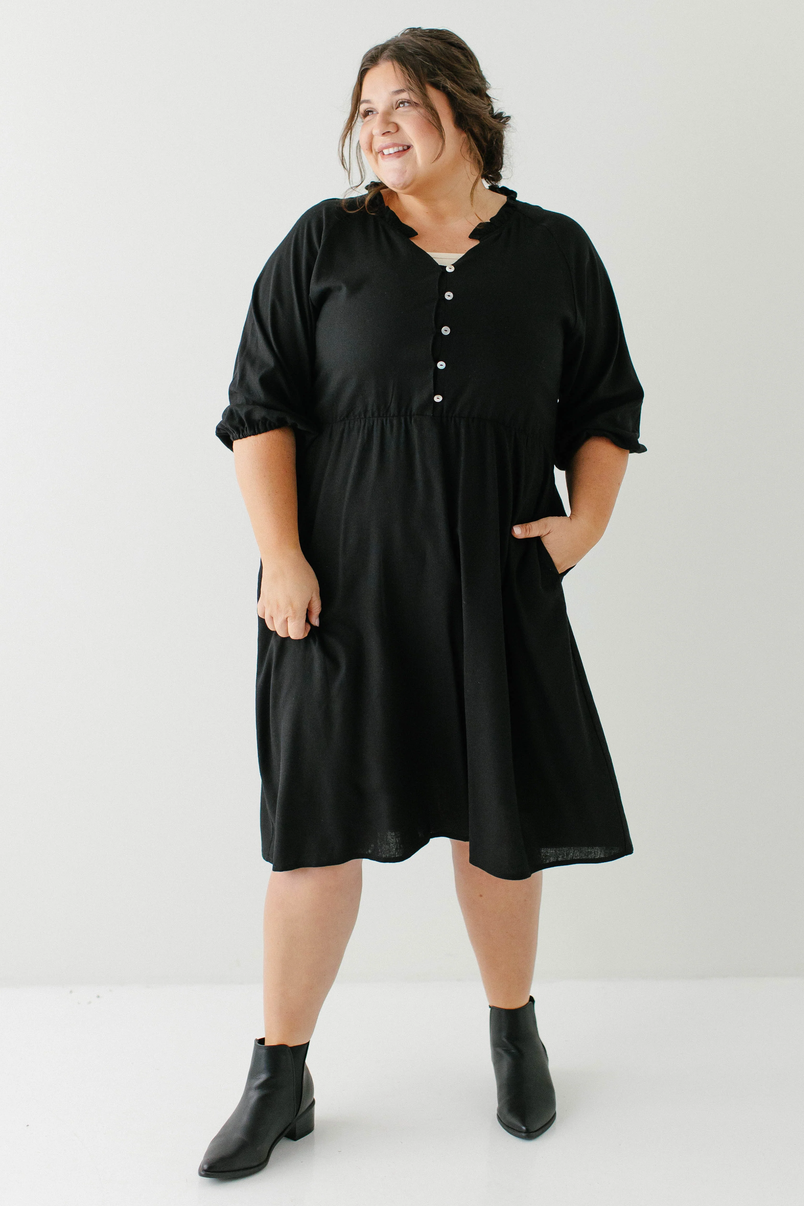 Kenzi Ruffle Detail Knee Length Dress FINAL SALE - Image 7