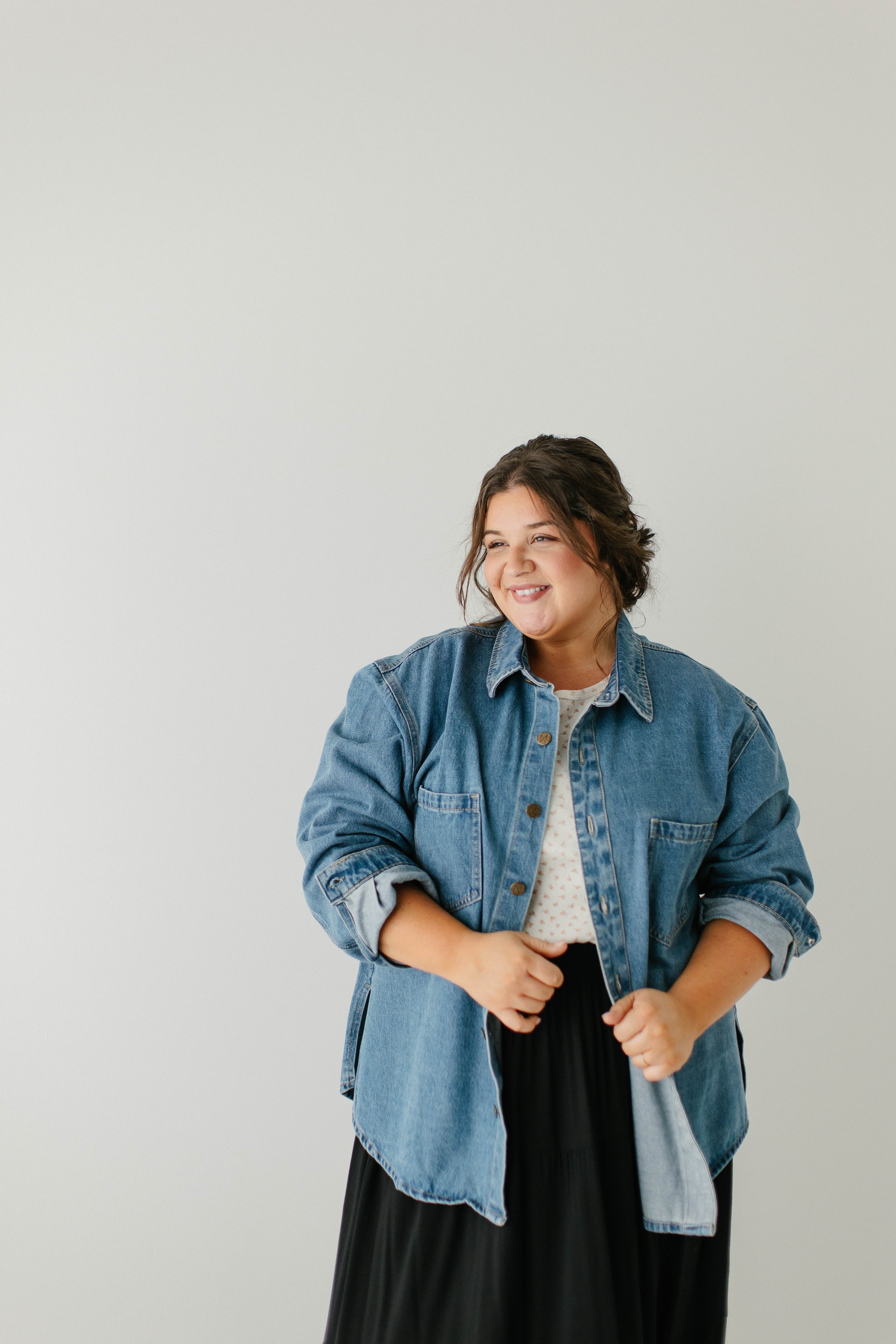 Kerry Cotton Denim Overshirt FINAL SALE - Image 3