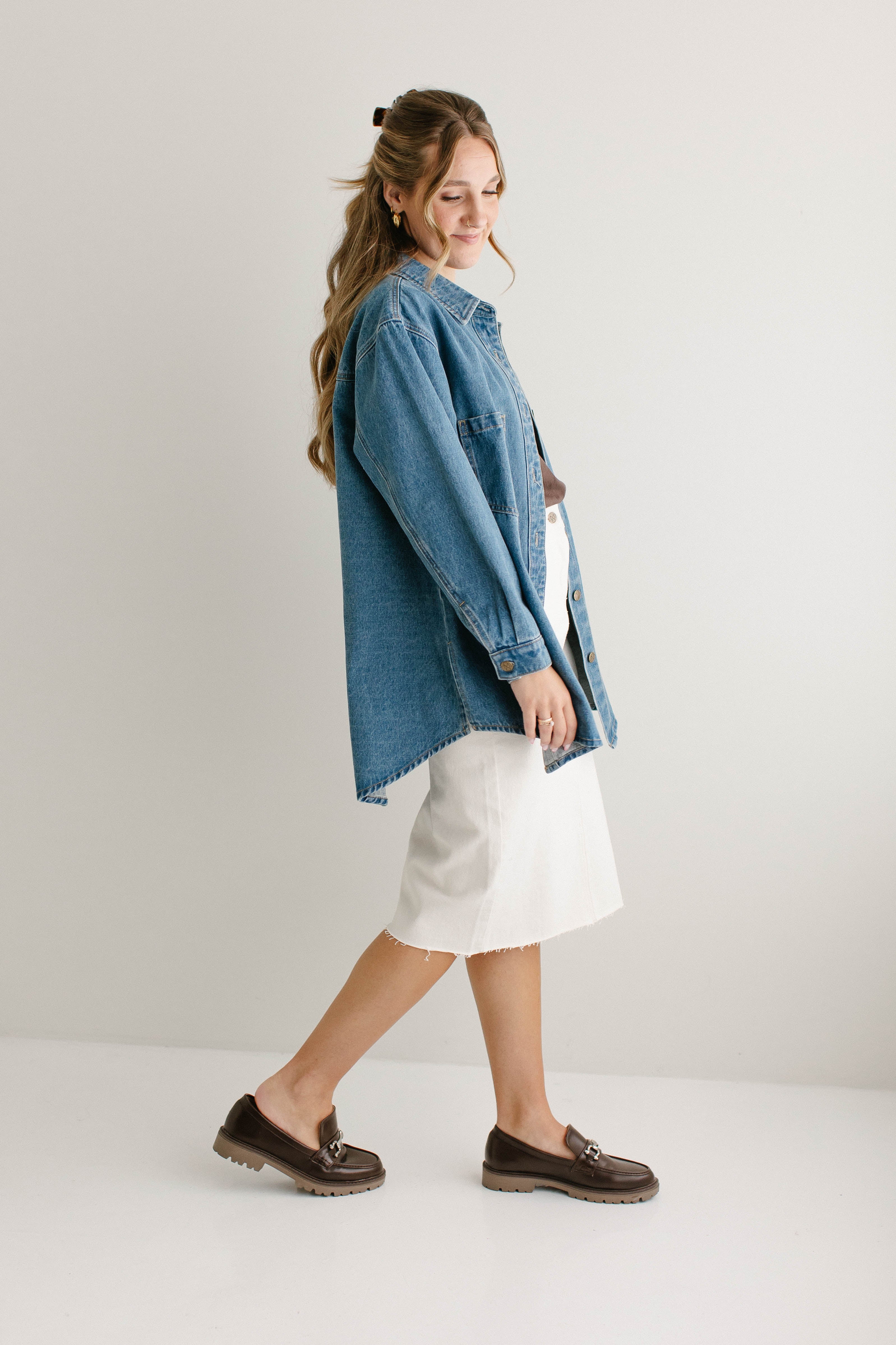 Kerry Cotton Denim Overshirt FINAL SALE - Image 5