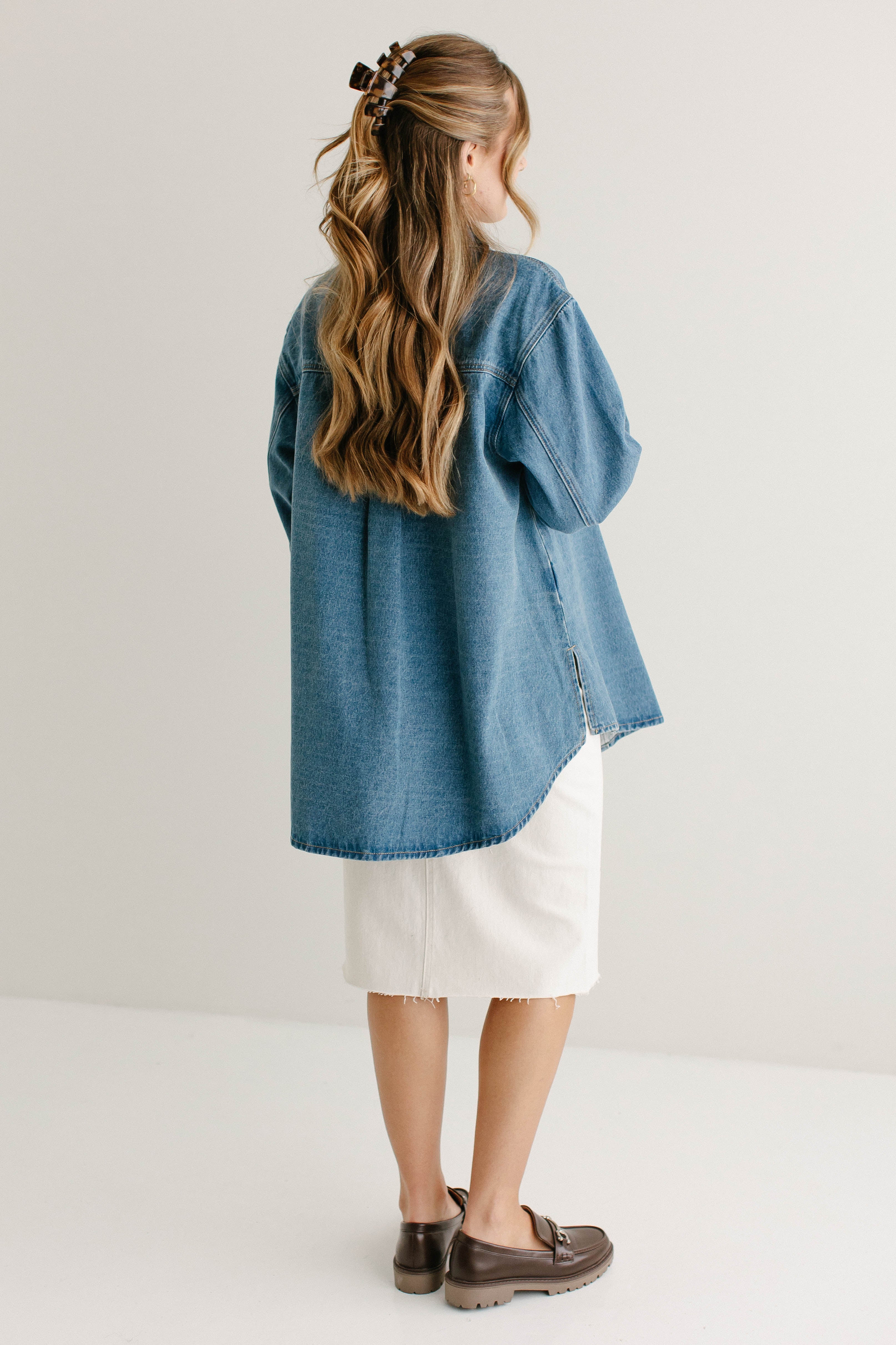 Kerry Cotton Denim Overshirt FINAL SALE - Image 6