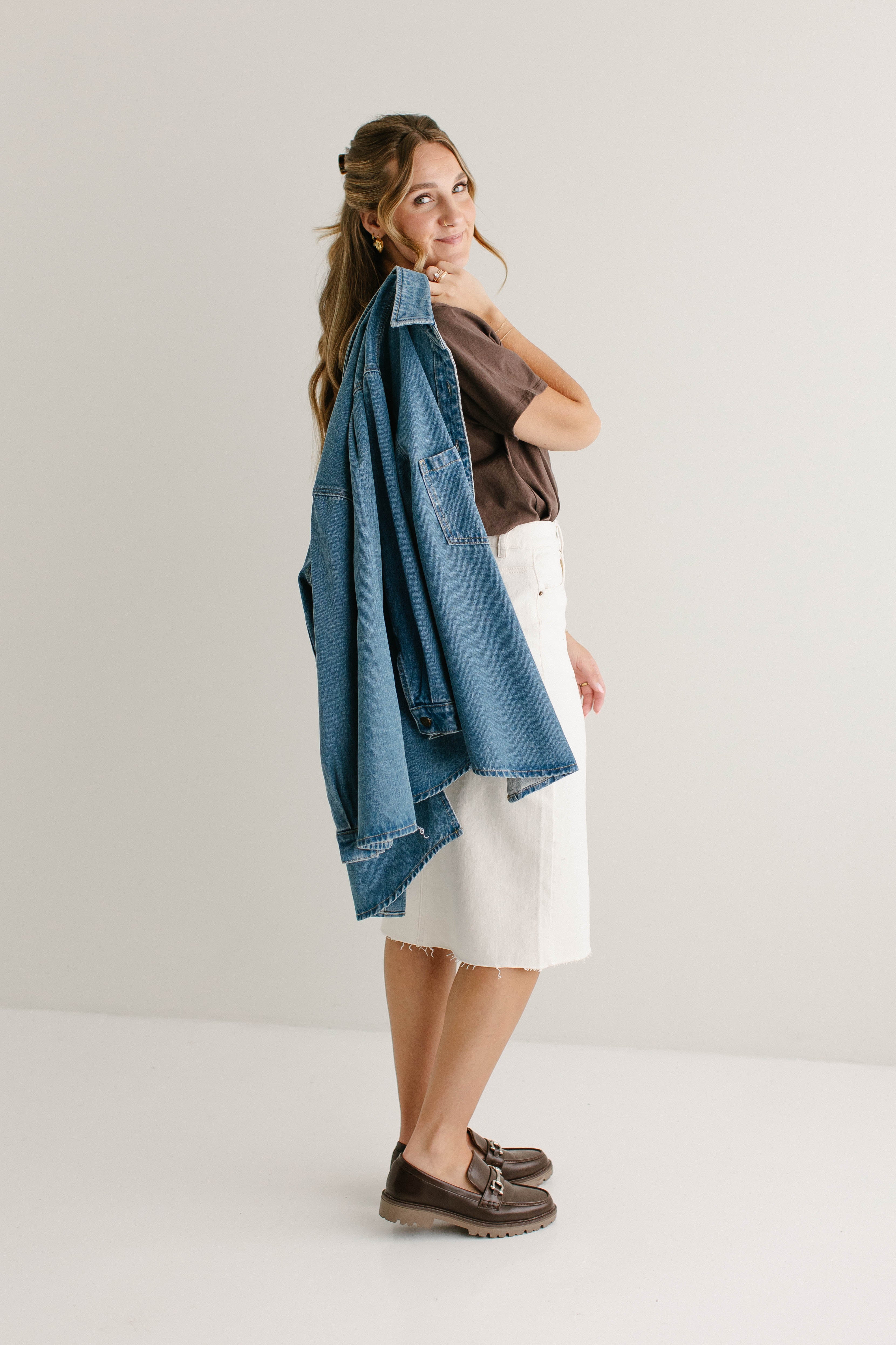 Kerry Cotton Denim Overshirt FINAL SALE - Image 7
