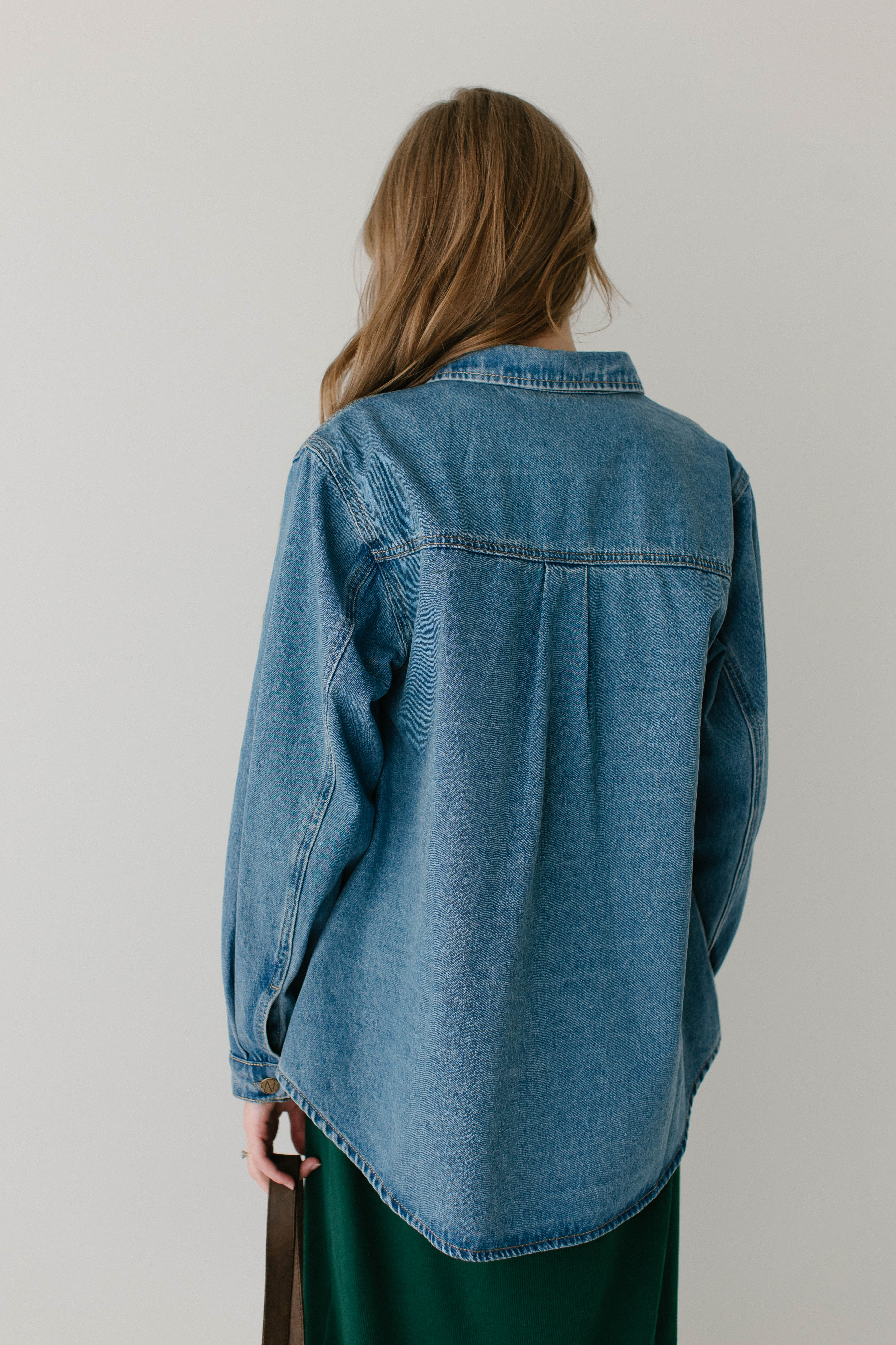 Kerry Cotton Denim Overshirt FINAL SALE - Image 9