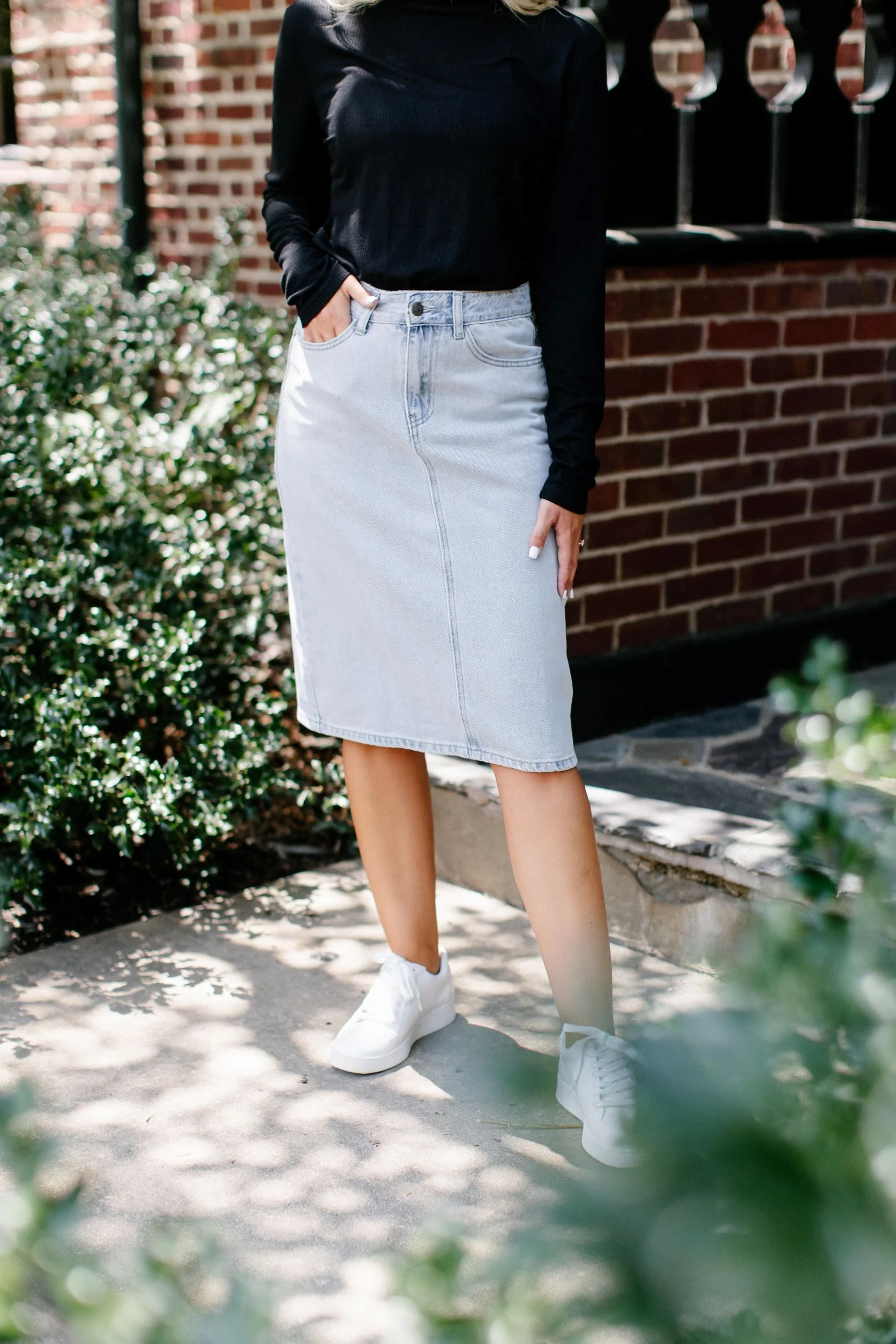 Kyra 100% Cotton Denim Skirt - Image 14