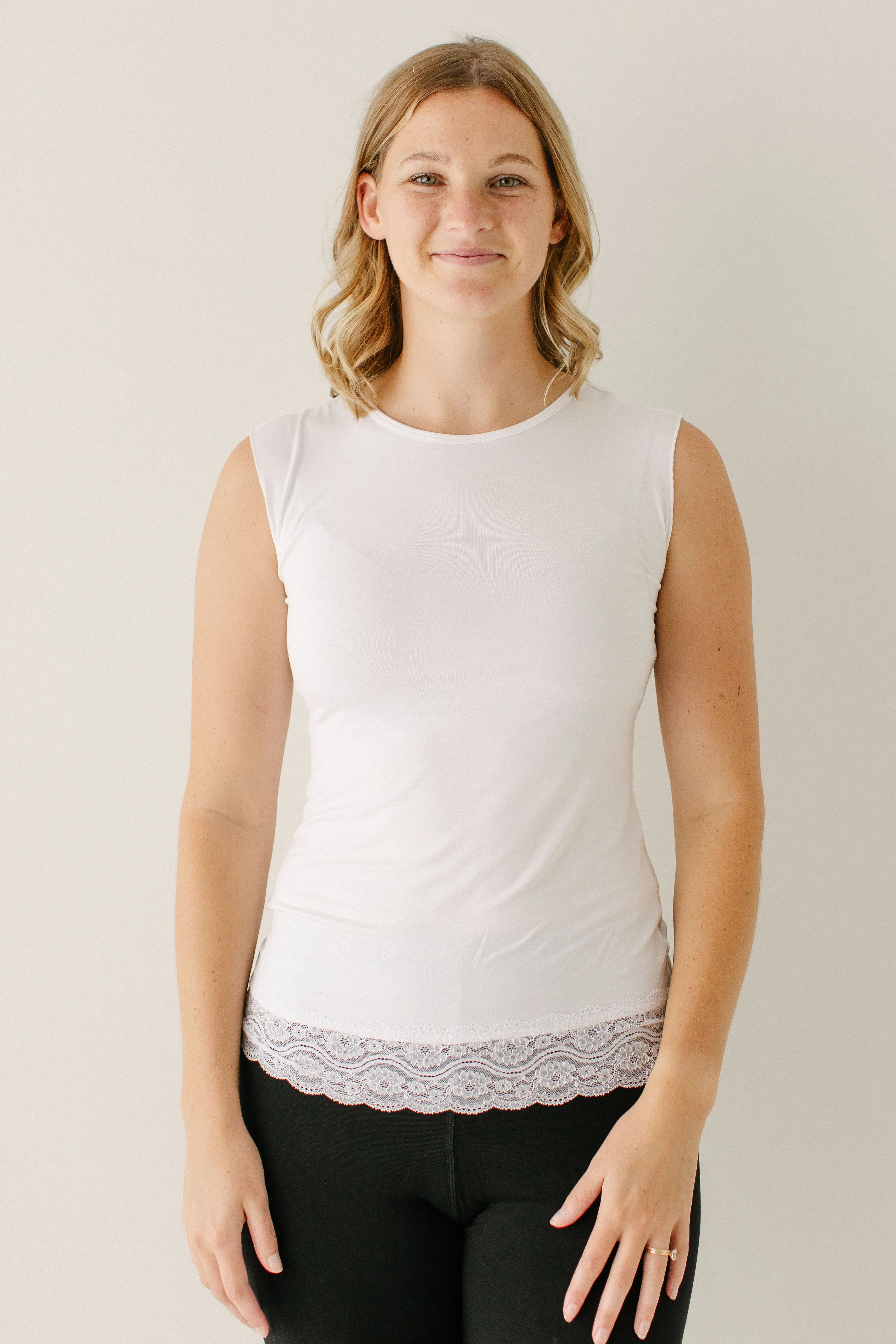 Modest Lace Trimmed Layering Tank Top FINAL SALE - Image 3