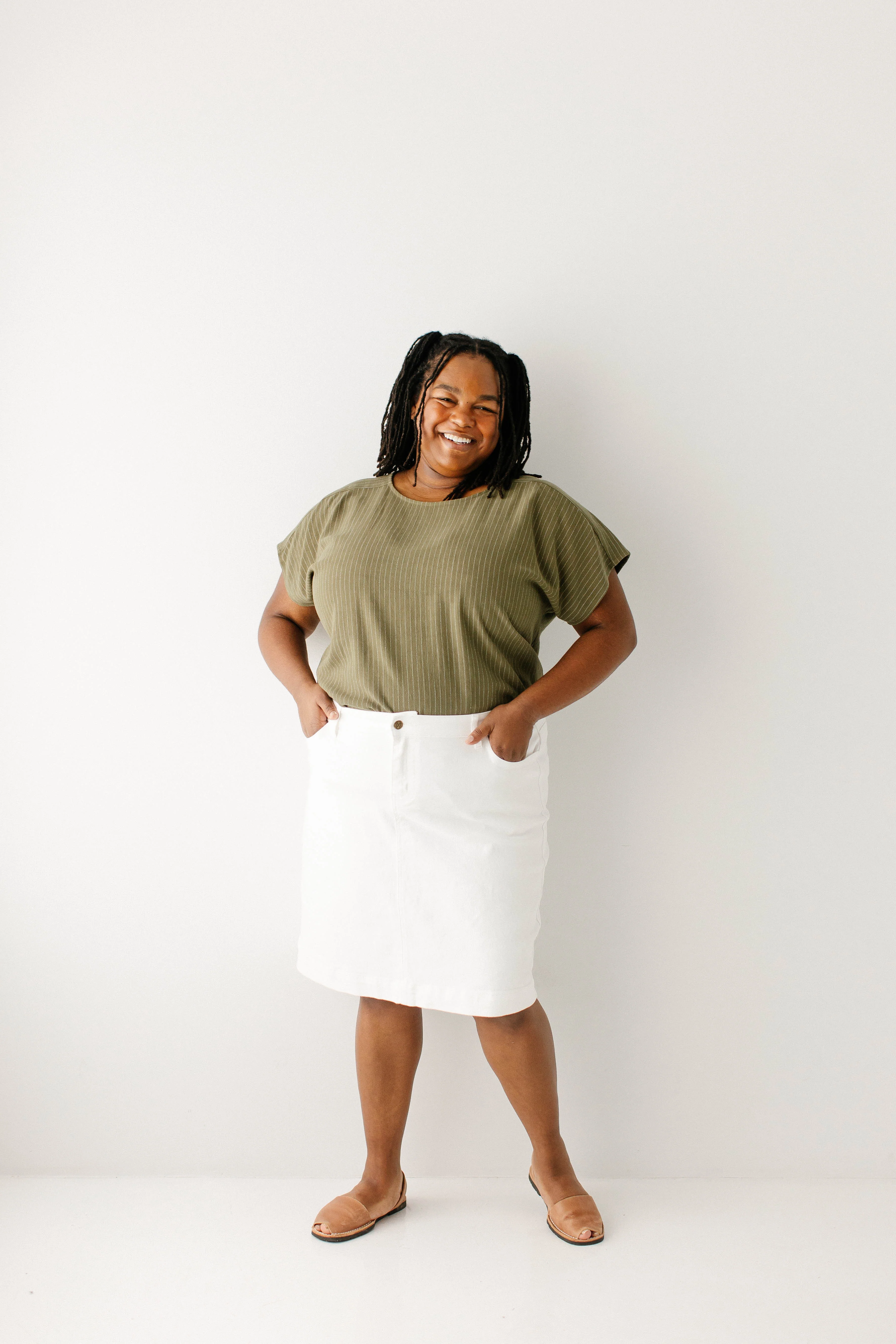 Leah Stretch Denim Skirt - Image 9