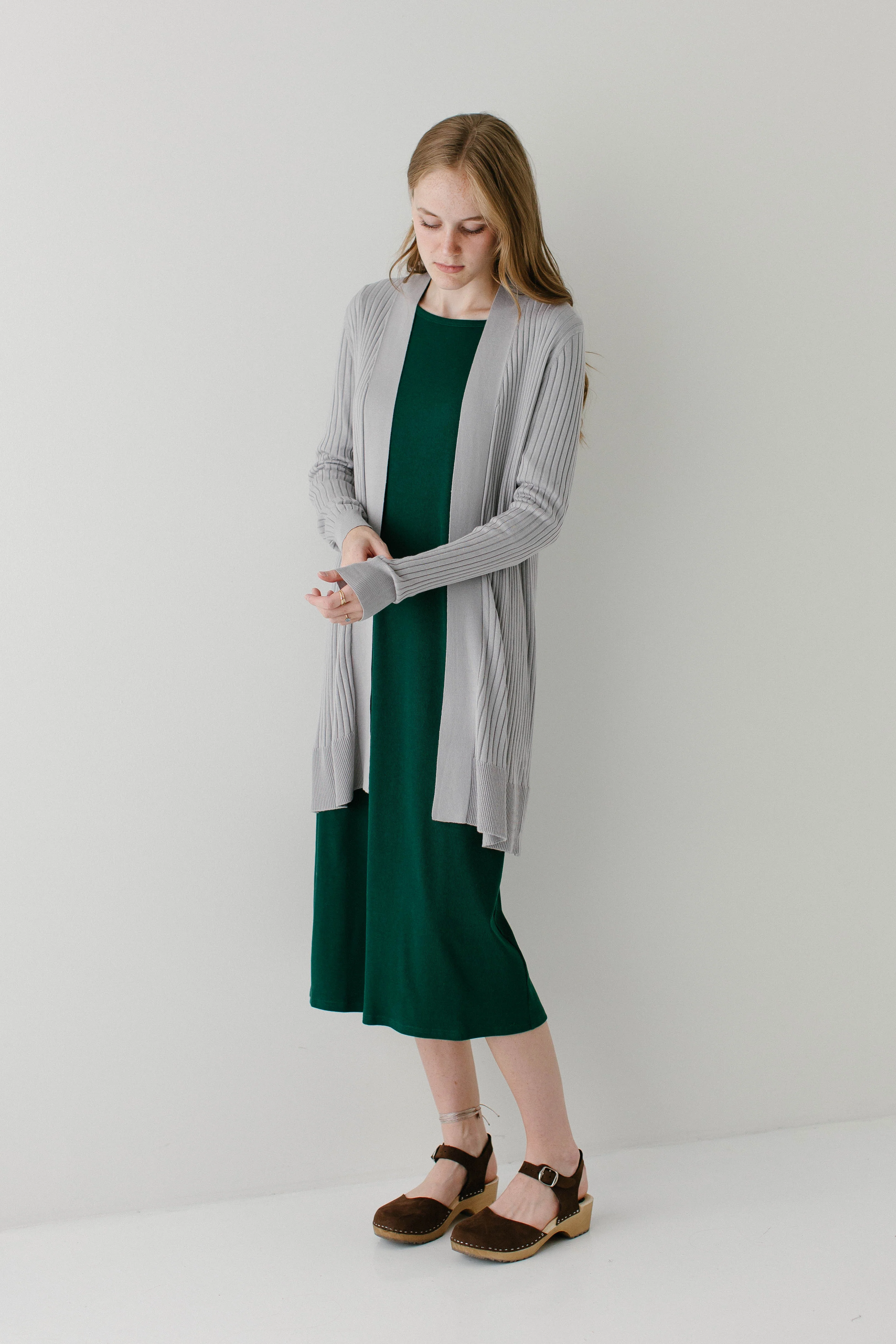 Linda Open Front Ribbed Cardigan FINAL SALE - Image 14