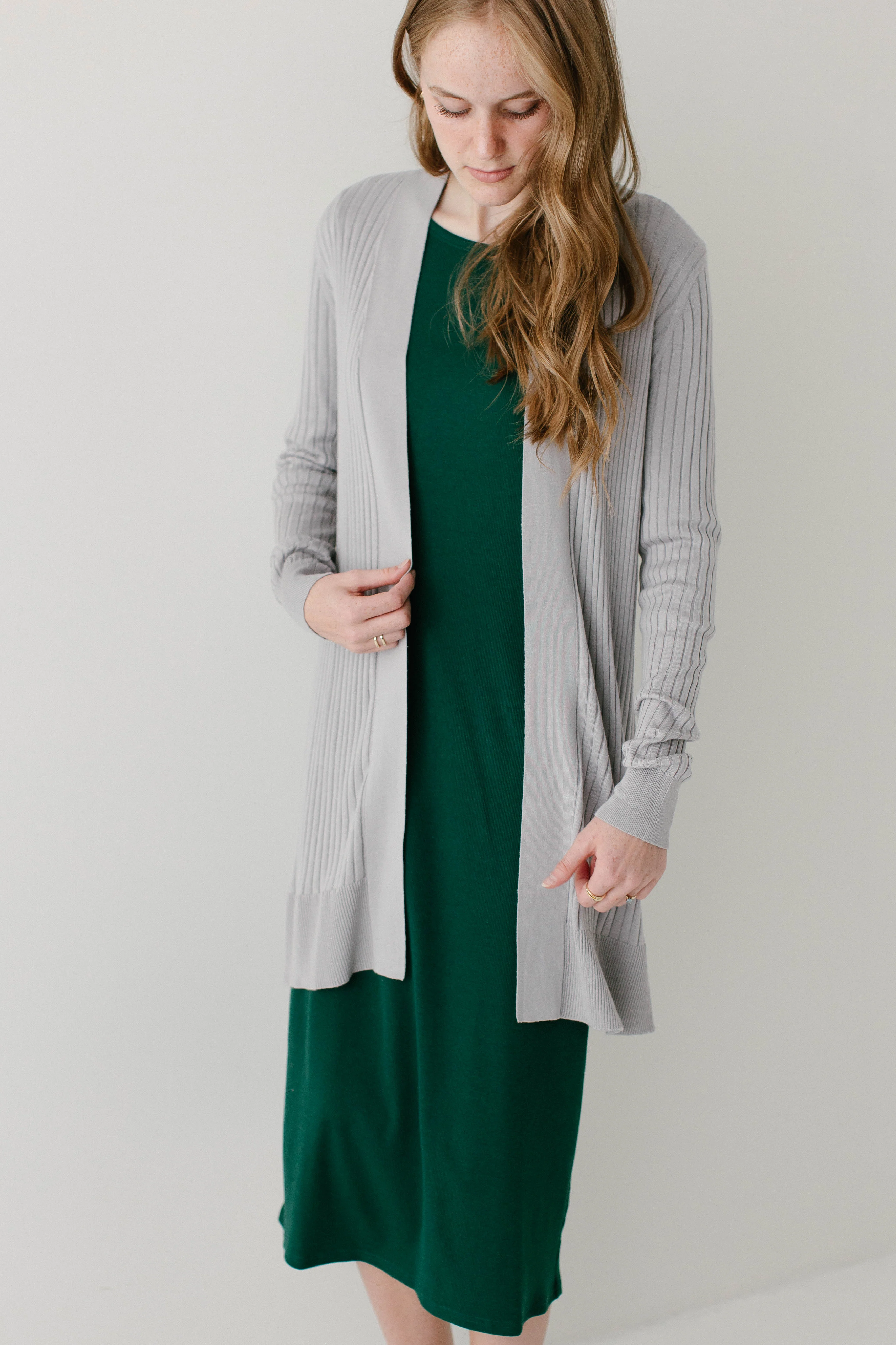 Linda Open Front Ribbed Cardigan FINAL SALE - Image 7