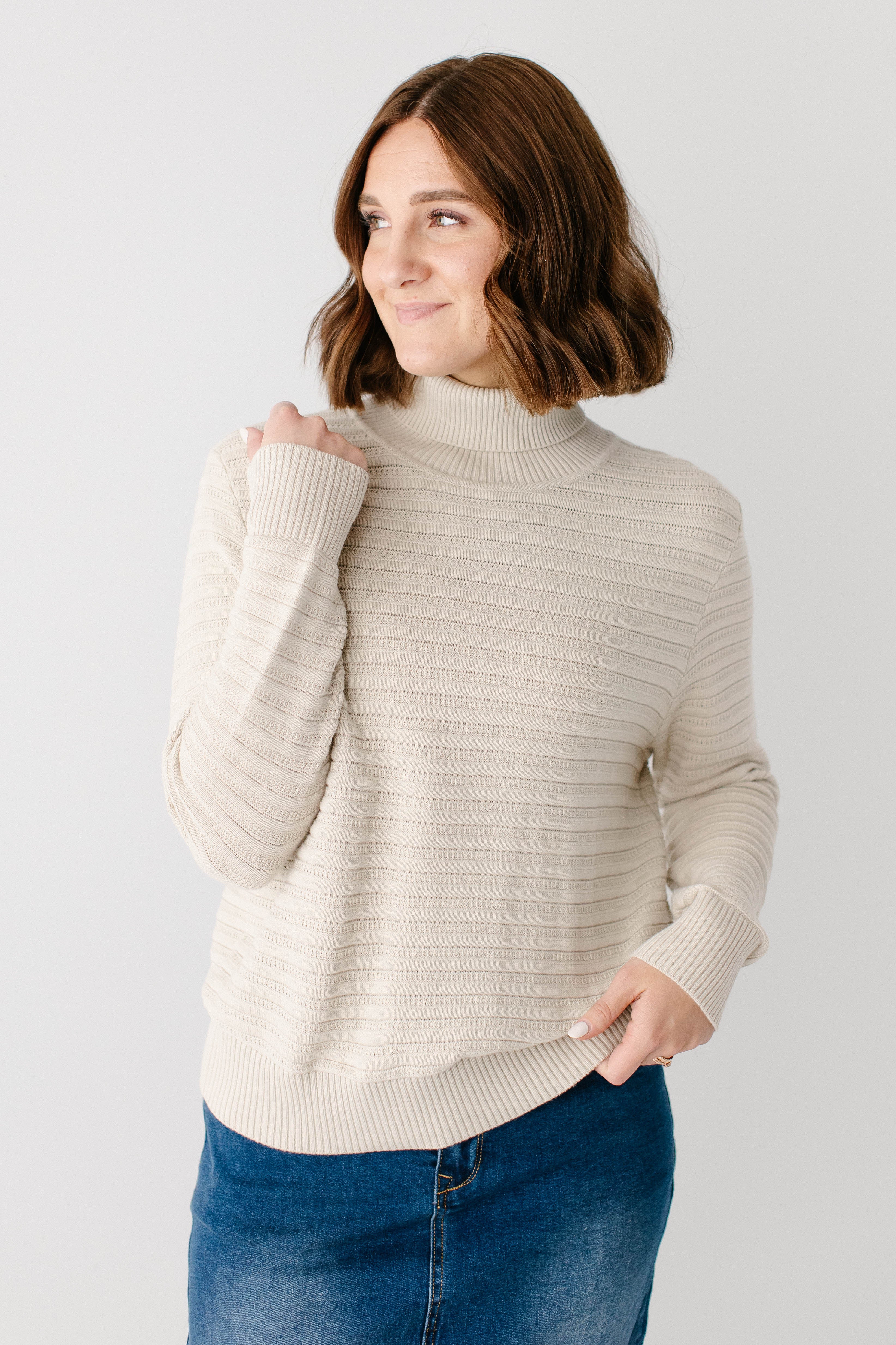Lindsay Ribbed Turtleneck Sweater FINAL SALE - Image 3