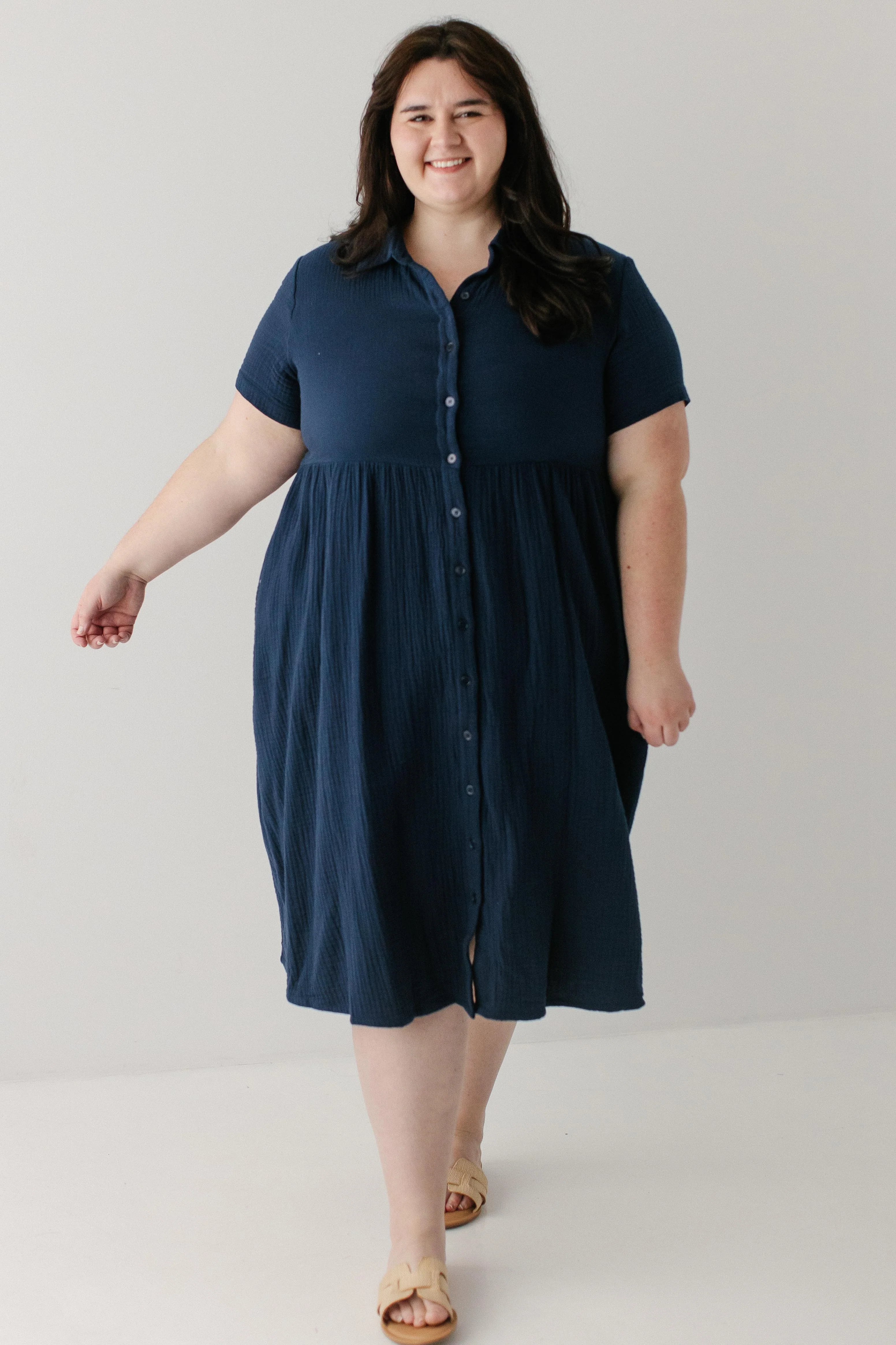 Lisa Cotton Gauze Shirtdress