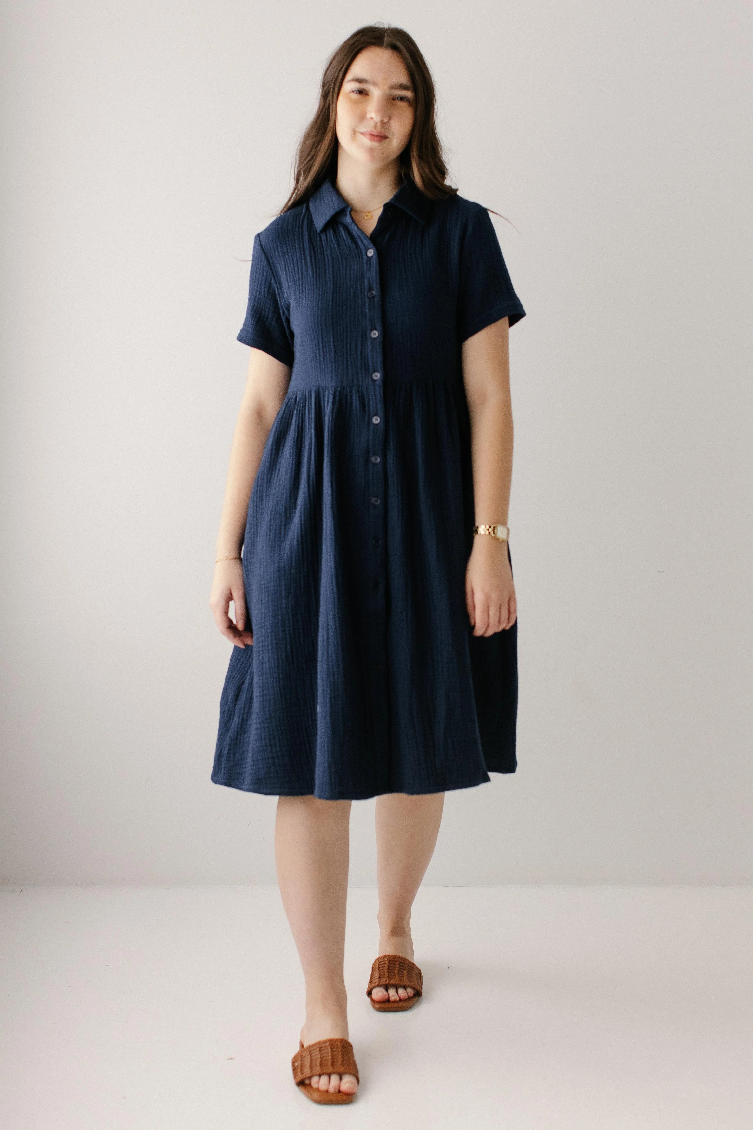 Lisa Cotton Gauze Shirtdress - Image 2