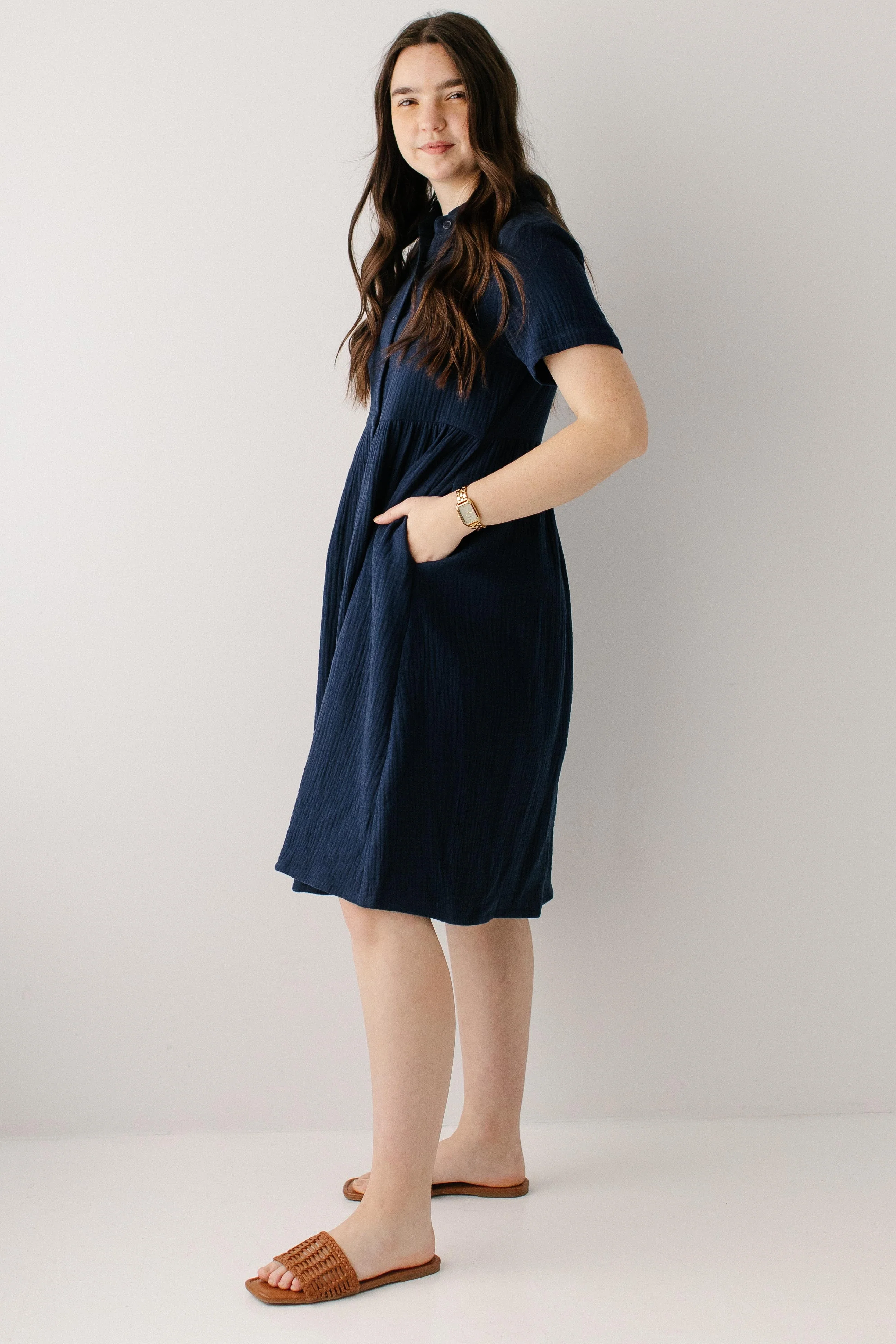 Lisa Cotton Gauze Shirtdress - Image 8