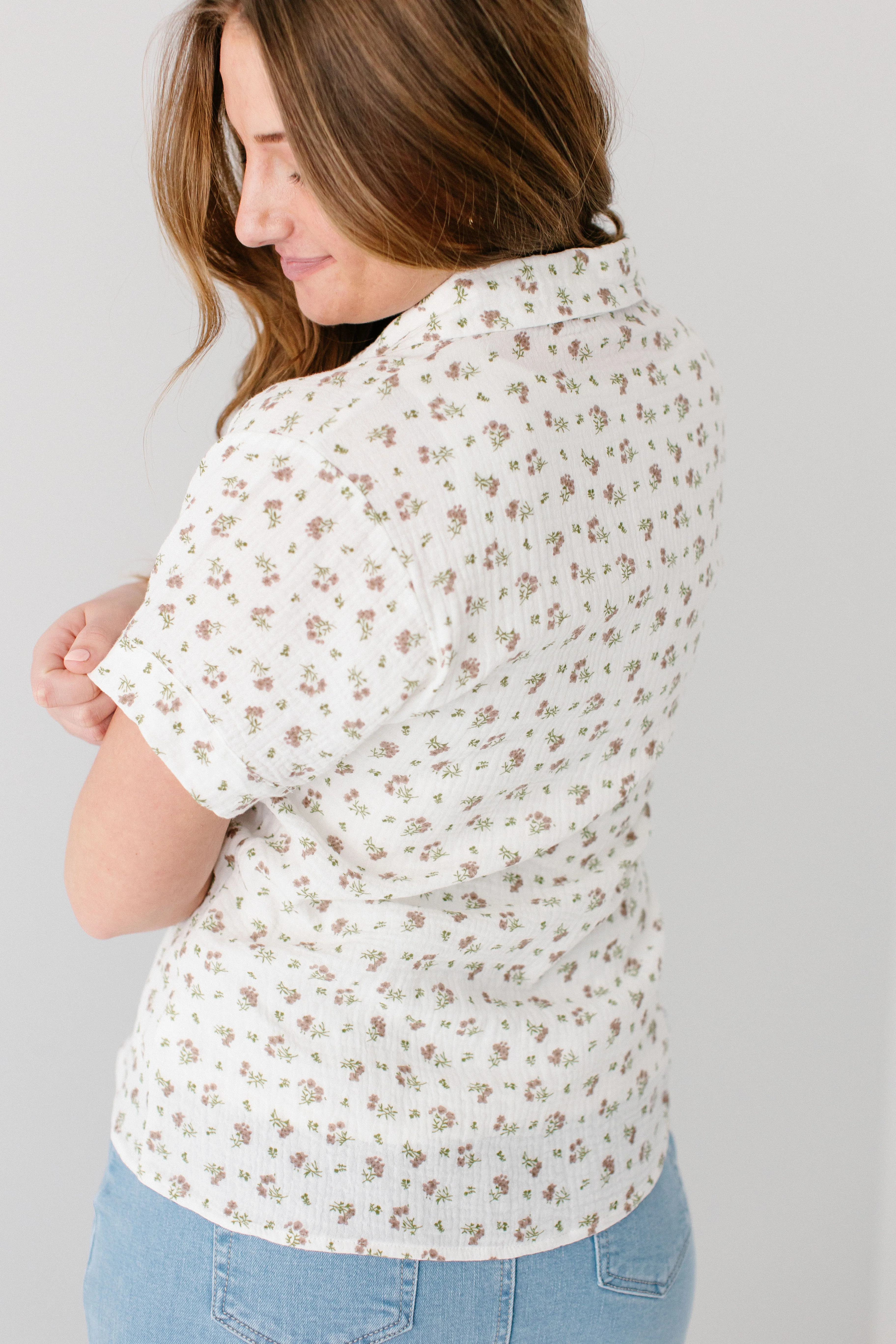 Liz Ditsy Floral Button Down Top - Image 5