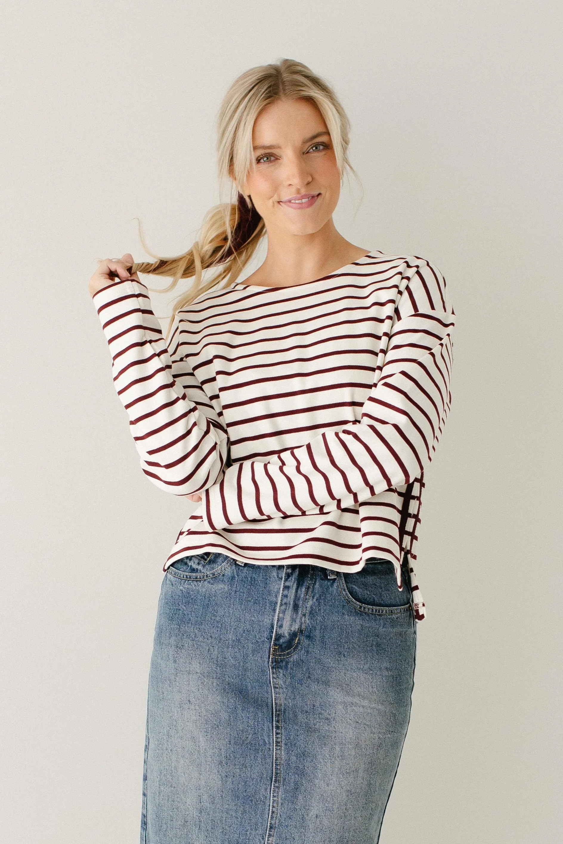 'Lola' Striped Knit Top FINAL SALE