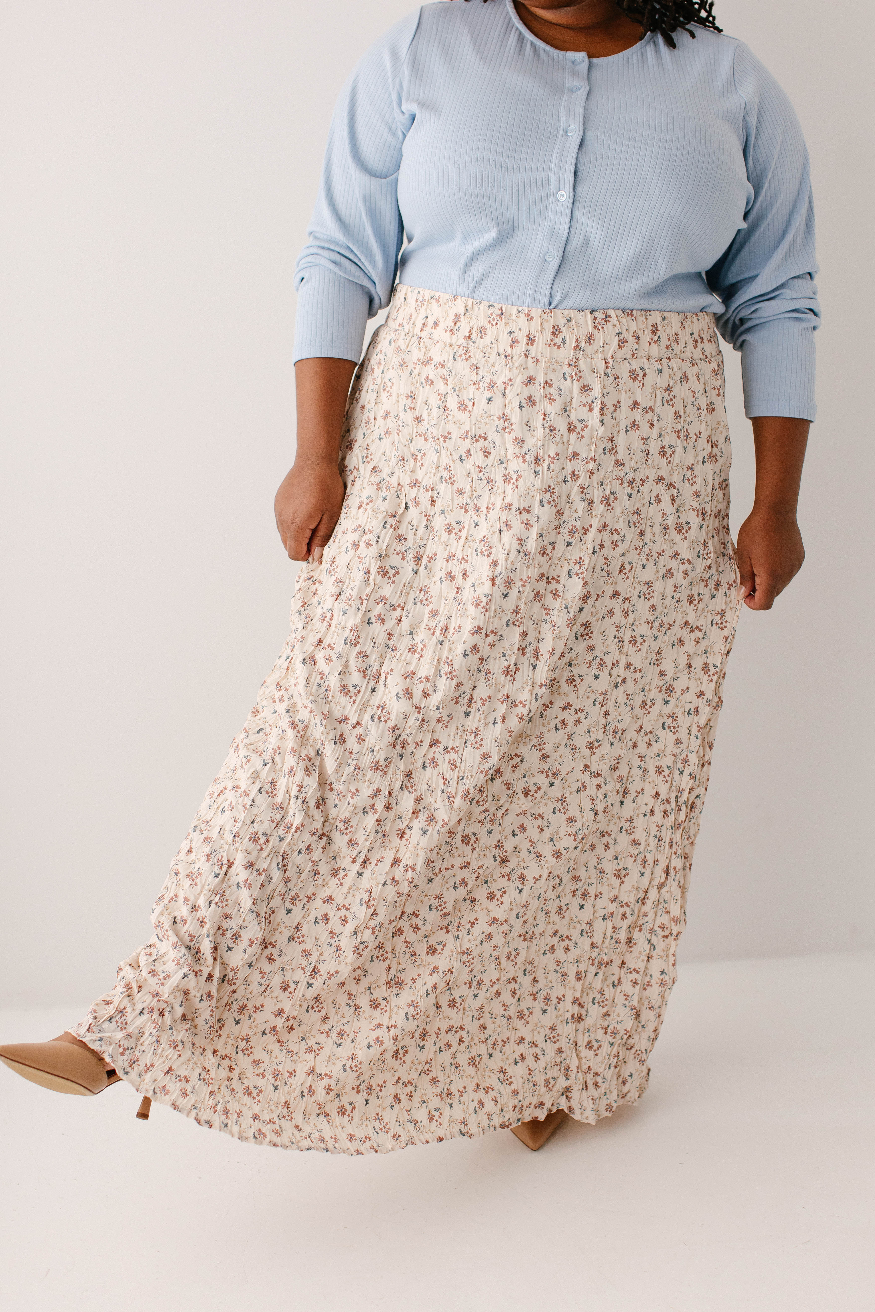 'Lotus' Floral Print Maxi Skirt - Image 10